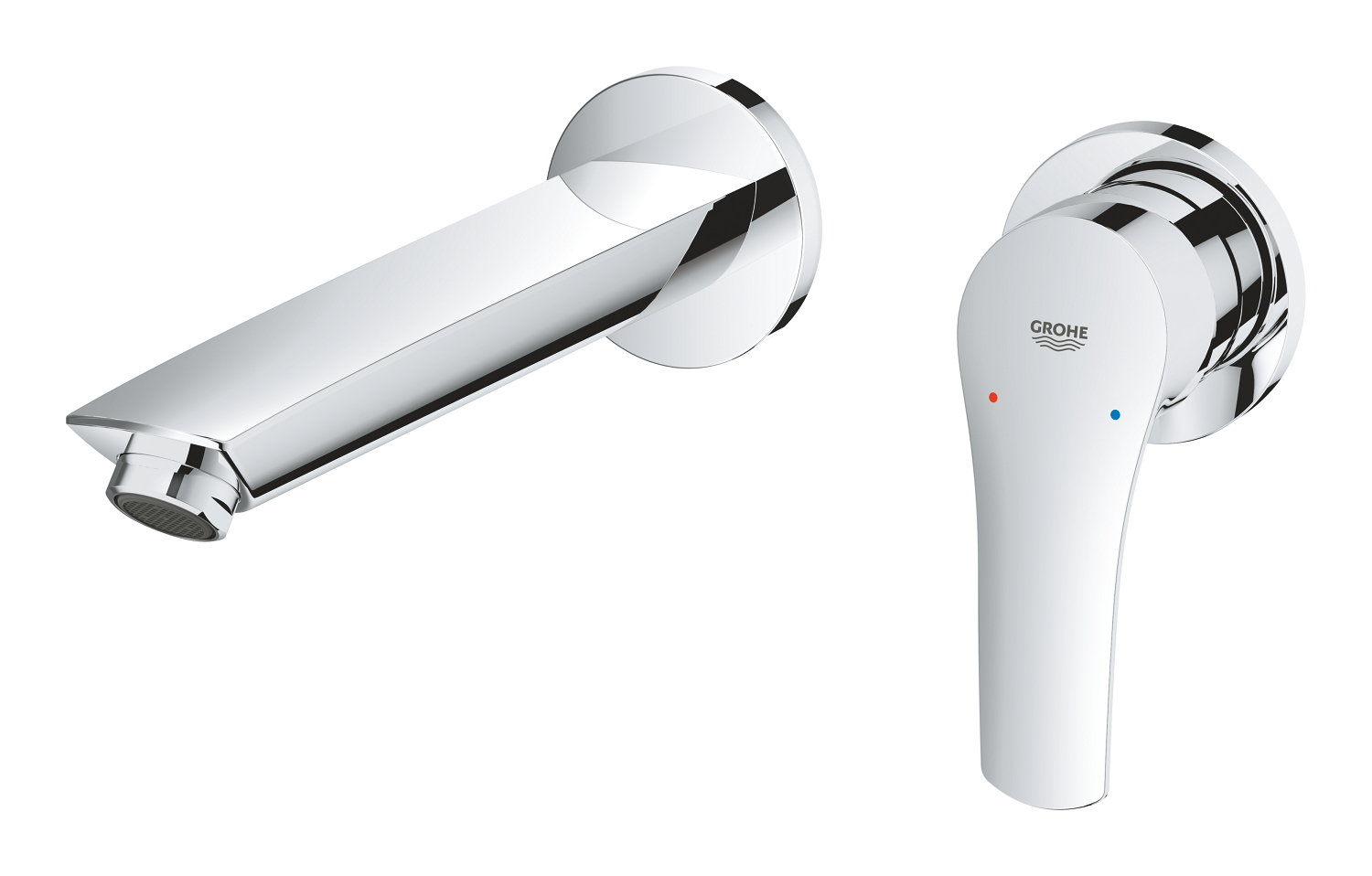 Baterie lavoar Grohe 29338003, Eurosmart, tip comanda monocomanda, tip instalare pe perete, marime l, crom [2]