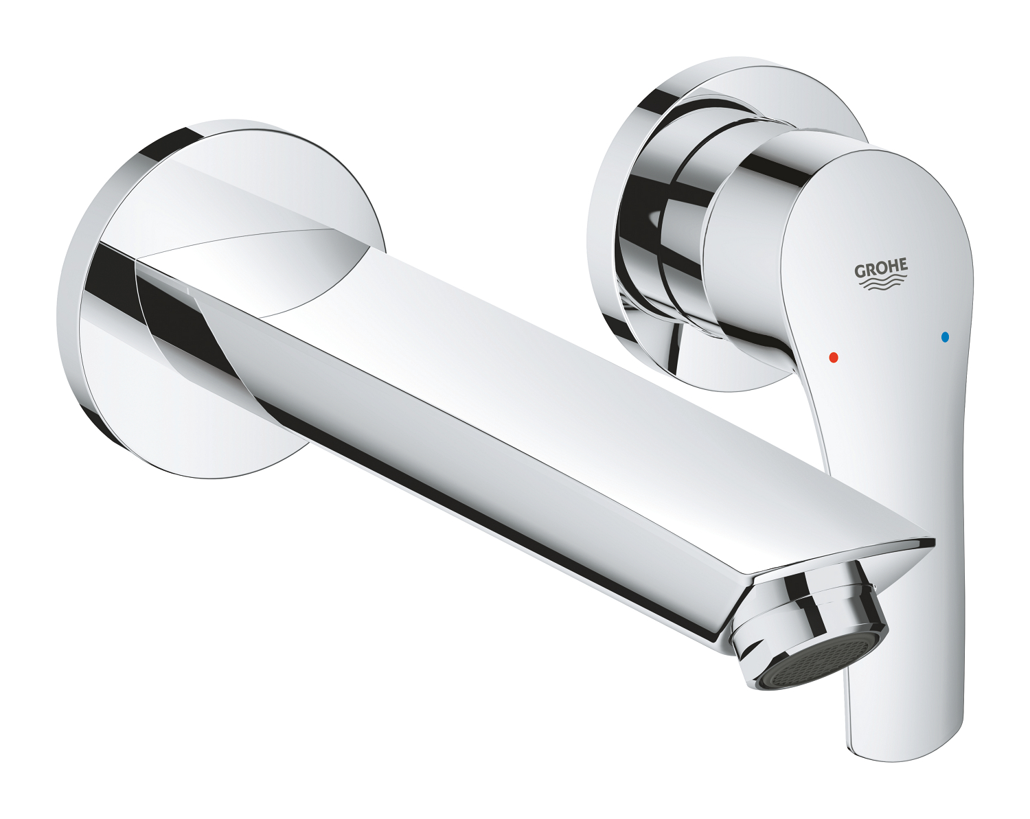 Baterii sanitare - Baterie lavoar Grohe 29338003, Eurosmart, tip comanda monocomanda, tip instalare pe perete, marime l, crom