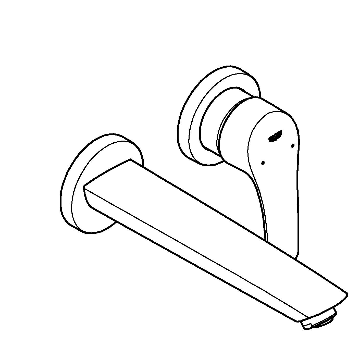 Baterie lavoar Grohe 29338003, Eurosmart, tip comanda monocomanda, tip instalare pe perete, marime l, crom [5]