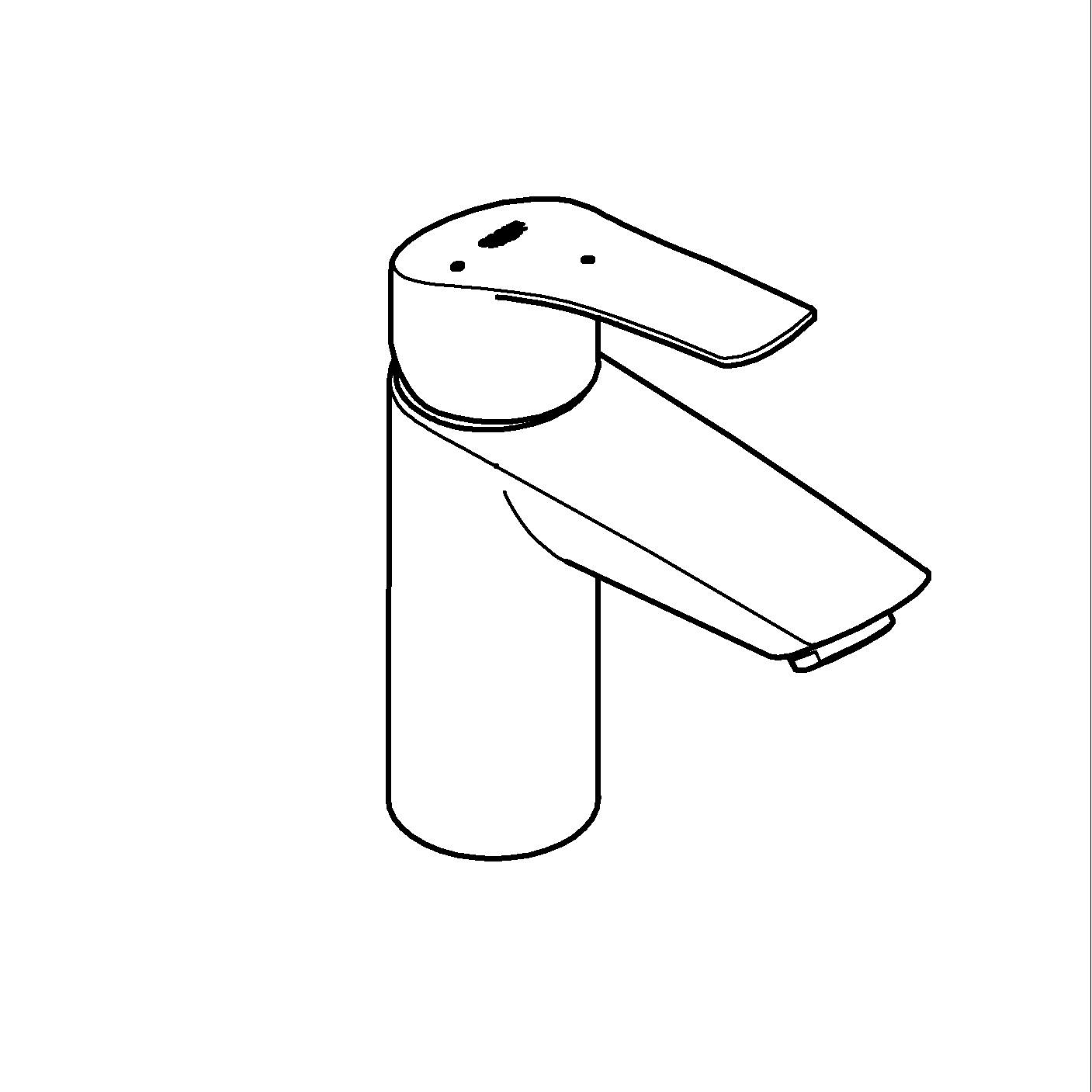Baterie lavoar Grohe 321542433, EuroSmart, tip comanda monocomanda, marime s, tip instalare pe lavoar, negru [5]