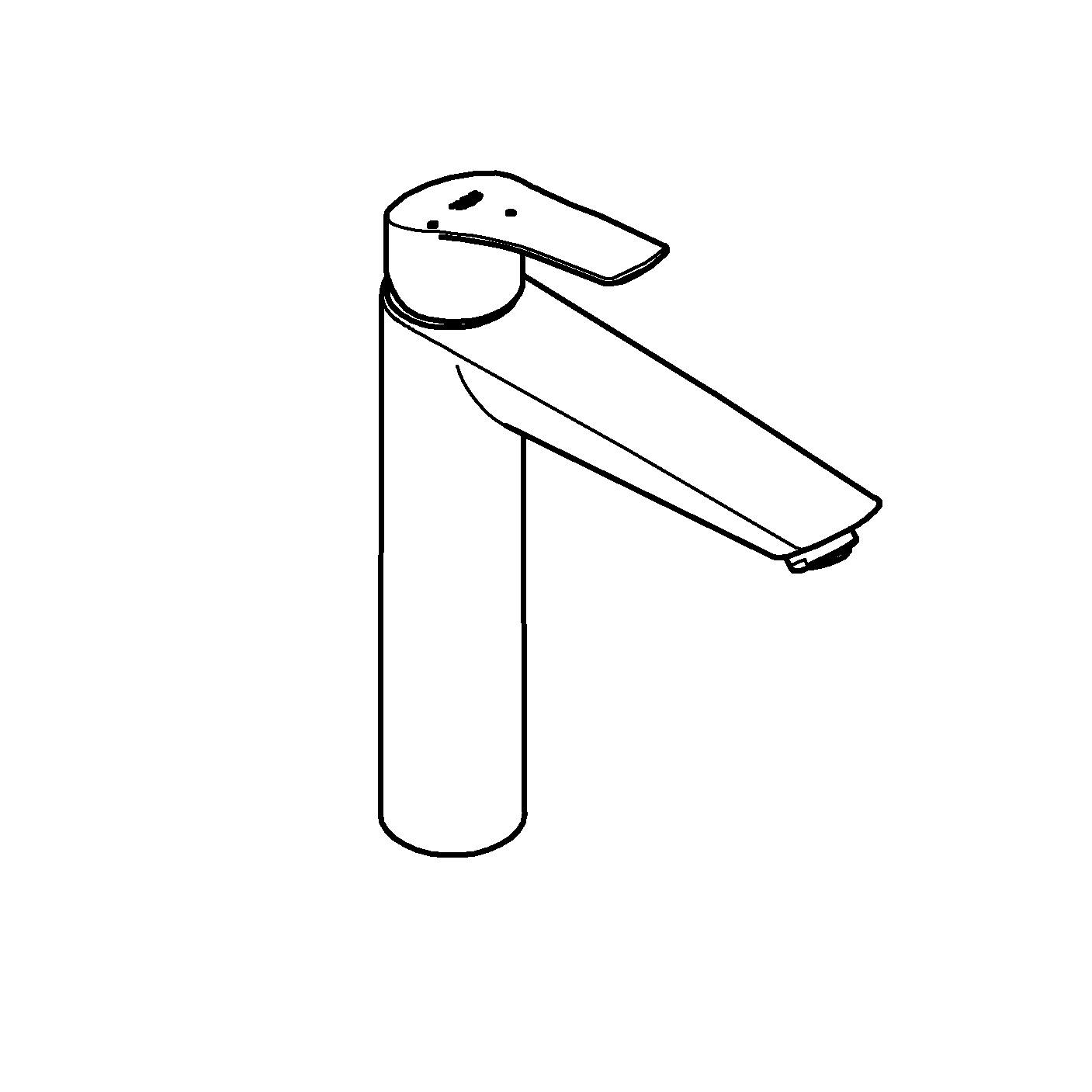 Baterie lavoar Grohe 24164003, Eurosmart, tip comanda monocomanda, tip instalare pe blat, marime xl, crom [4]