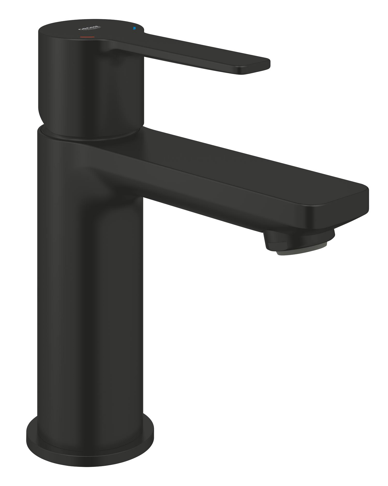 Baterii sanitare - Baterie lavoar Grohe 237912431, Lineare, tip comanda monocomanda, marime m, tip instalare pe blat, pe lavoar, negru