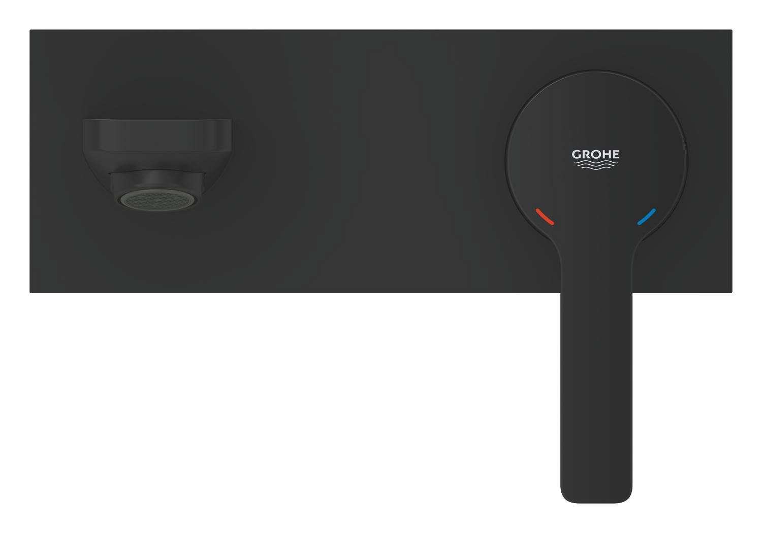 Baterie lavoar Grohe 234442431, Lineare, tip comanda monocomanda, marime l, numar orificii instalare 2, negru [3]