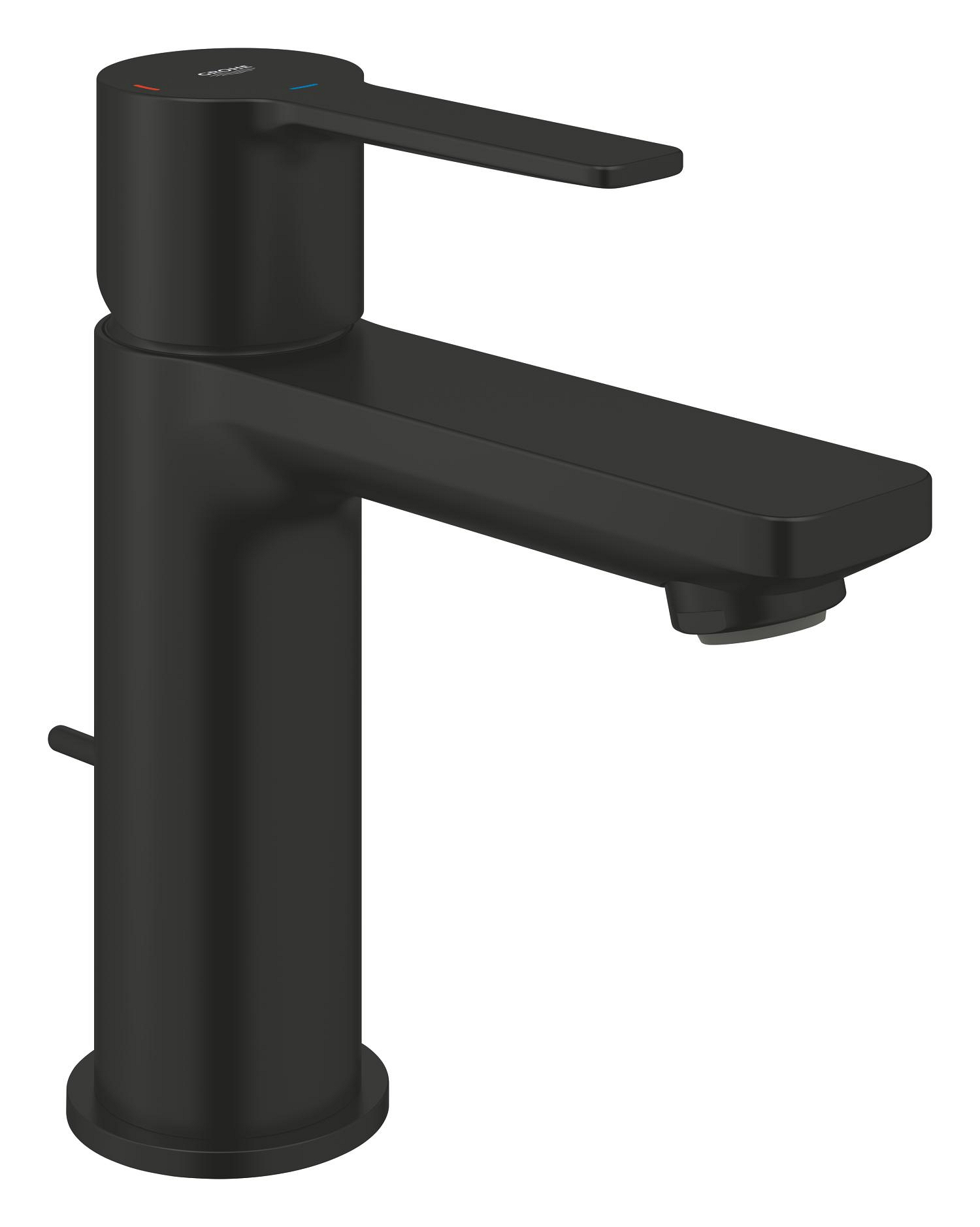 Baterie lavoar Grohe 237902431, Lineare, tip comanda monocomanda, marime s, tip instalare pe lavoar, negru [1]