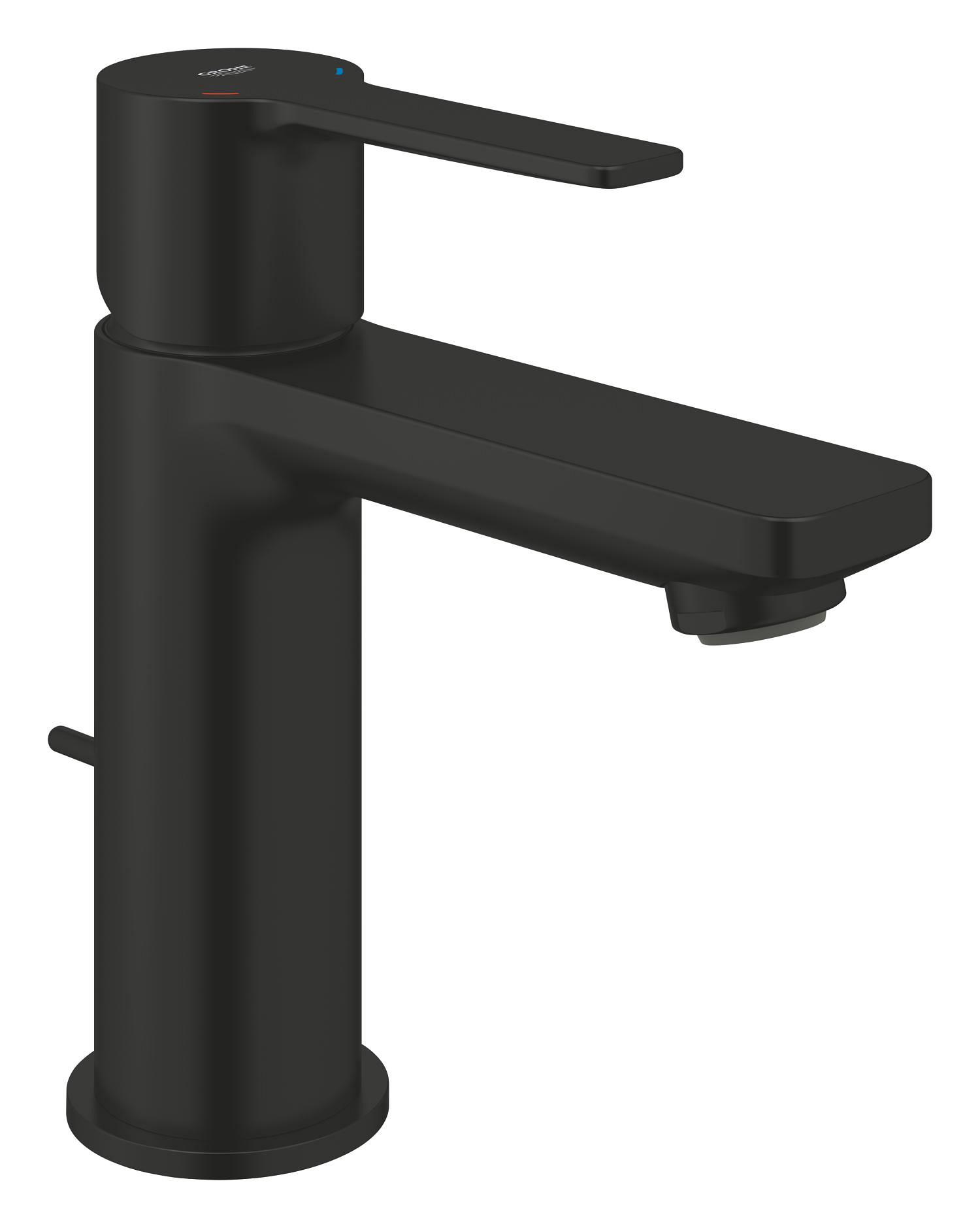 Baterie lavoar Grohe 321092431, Lineare, tip comanda monocomanda, marime s, tip instalare pe lavoar, negru [1]