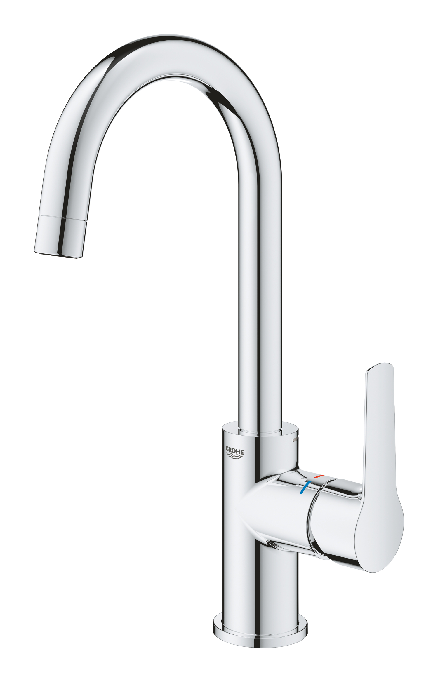 Baterie lavoar Grohe 23554002, Start, tip comanda monocomanda, tip instalare pe blat, pe lavoar, crom [3]