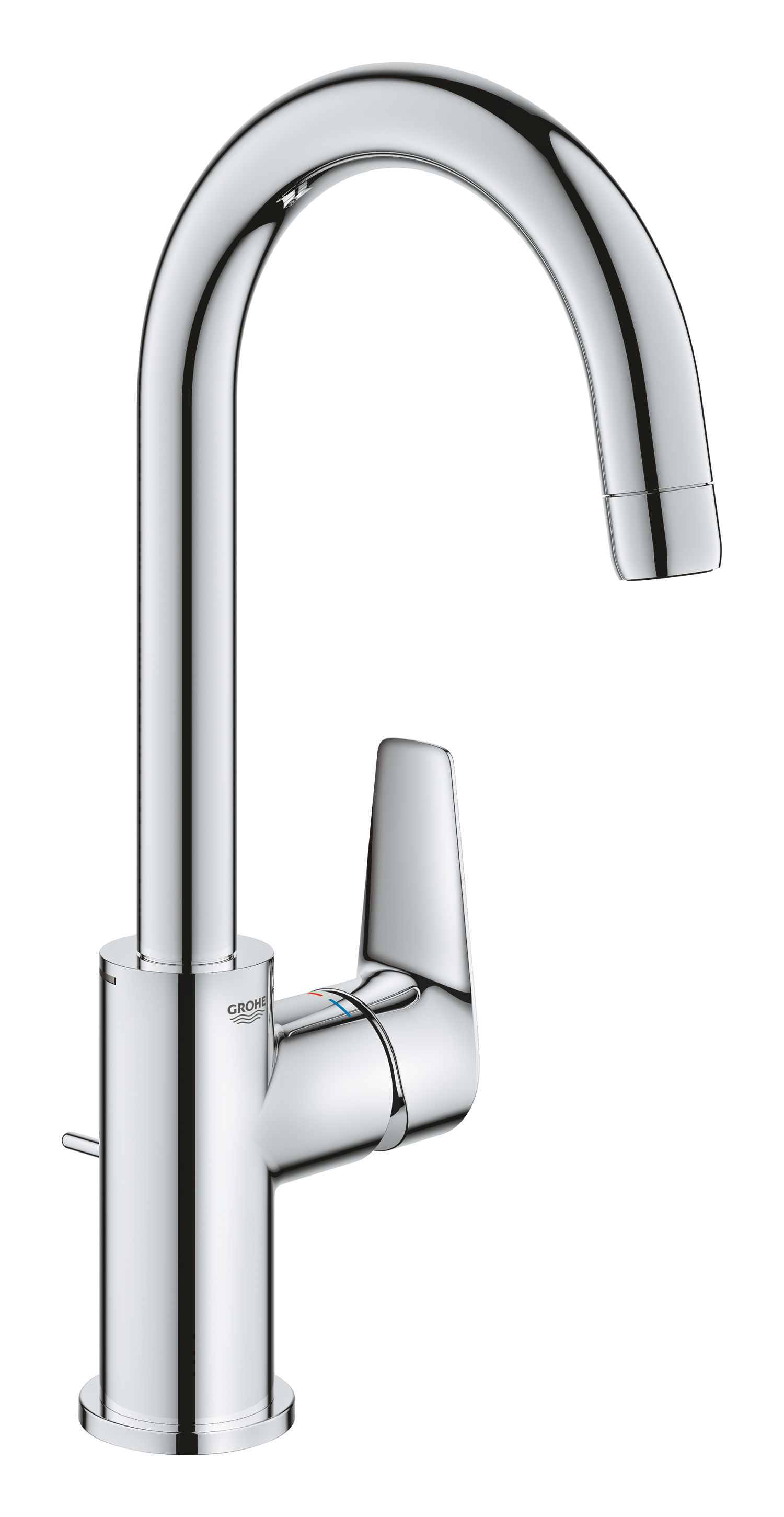 Baterii sanitare - Baterie lavoar Grohe 24201001, Start Edge, tip comanda monocomanda, tip instalare pe lavoar, pe blat, crom