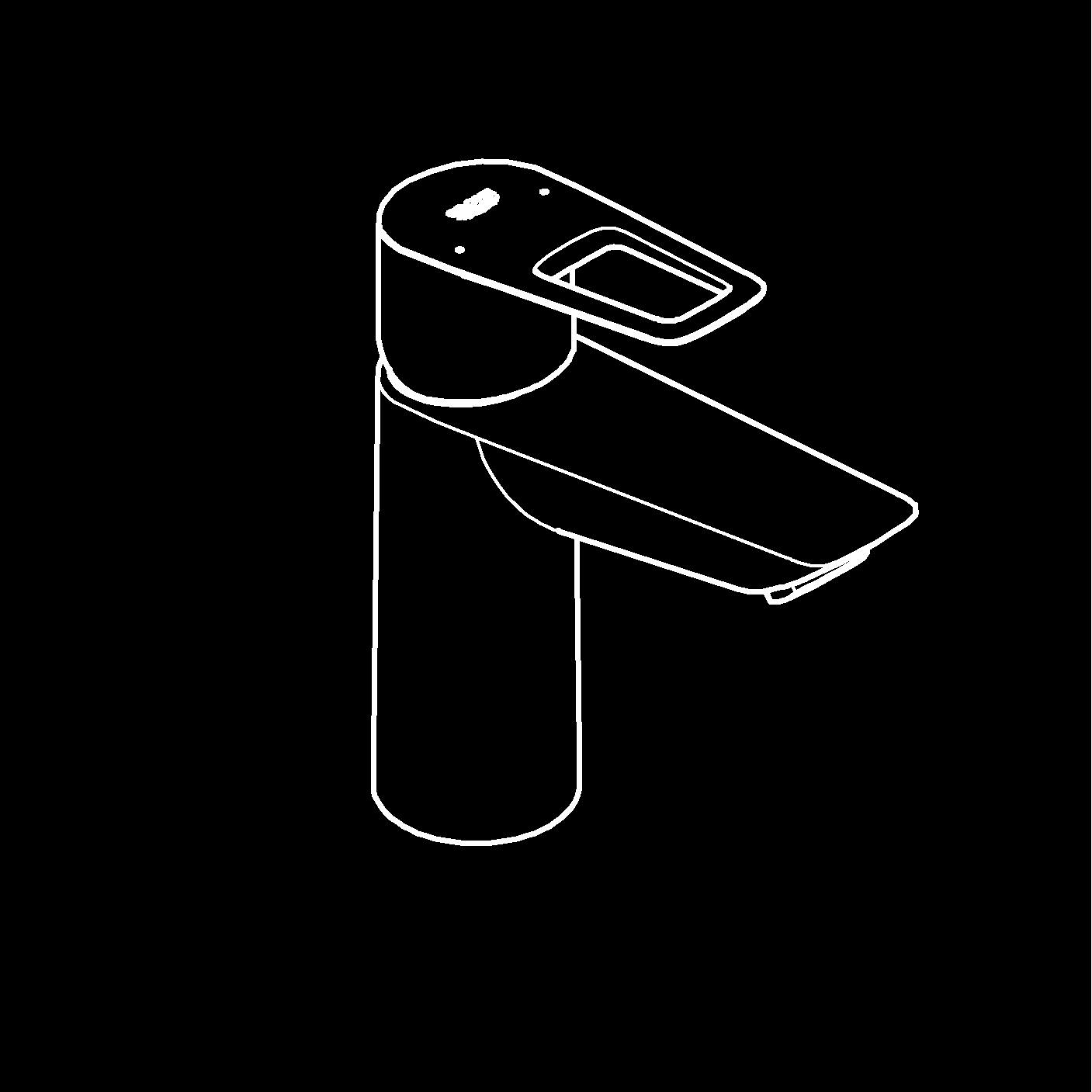 Baterie lavoar Grohe 237792431, StartLoop, tip comanda monocomanda, marime m, tip instalare pe blat, pe lavoar, negru [7]