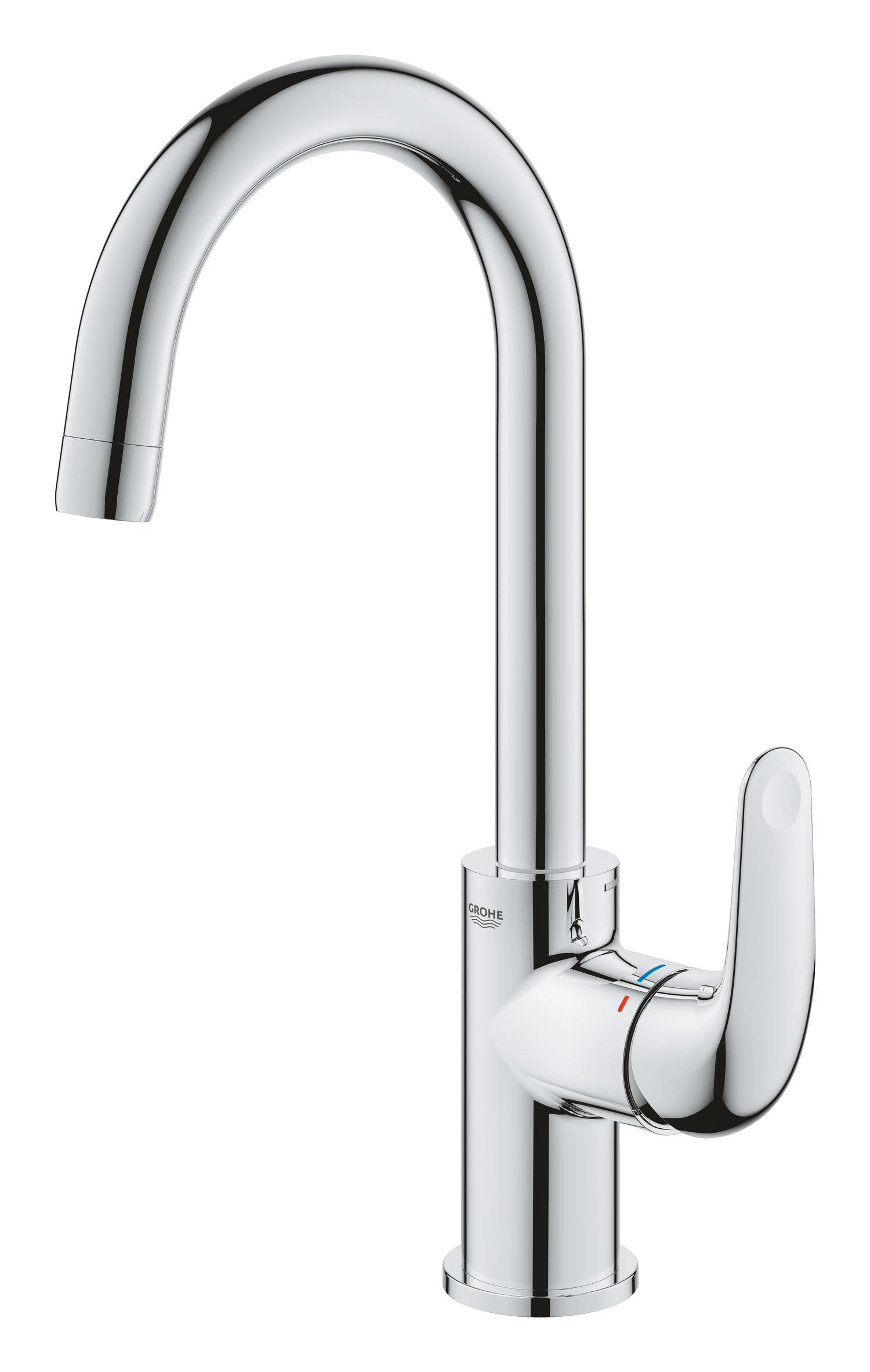 Baterie lavoar Grohe 24330001, Swift, tip comanda monocomanda, tip instalare pe lavoar, pe blat, crom [2]