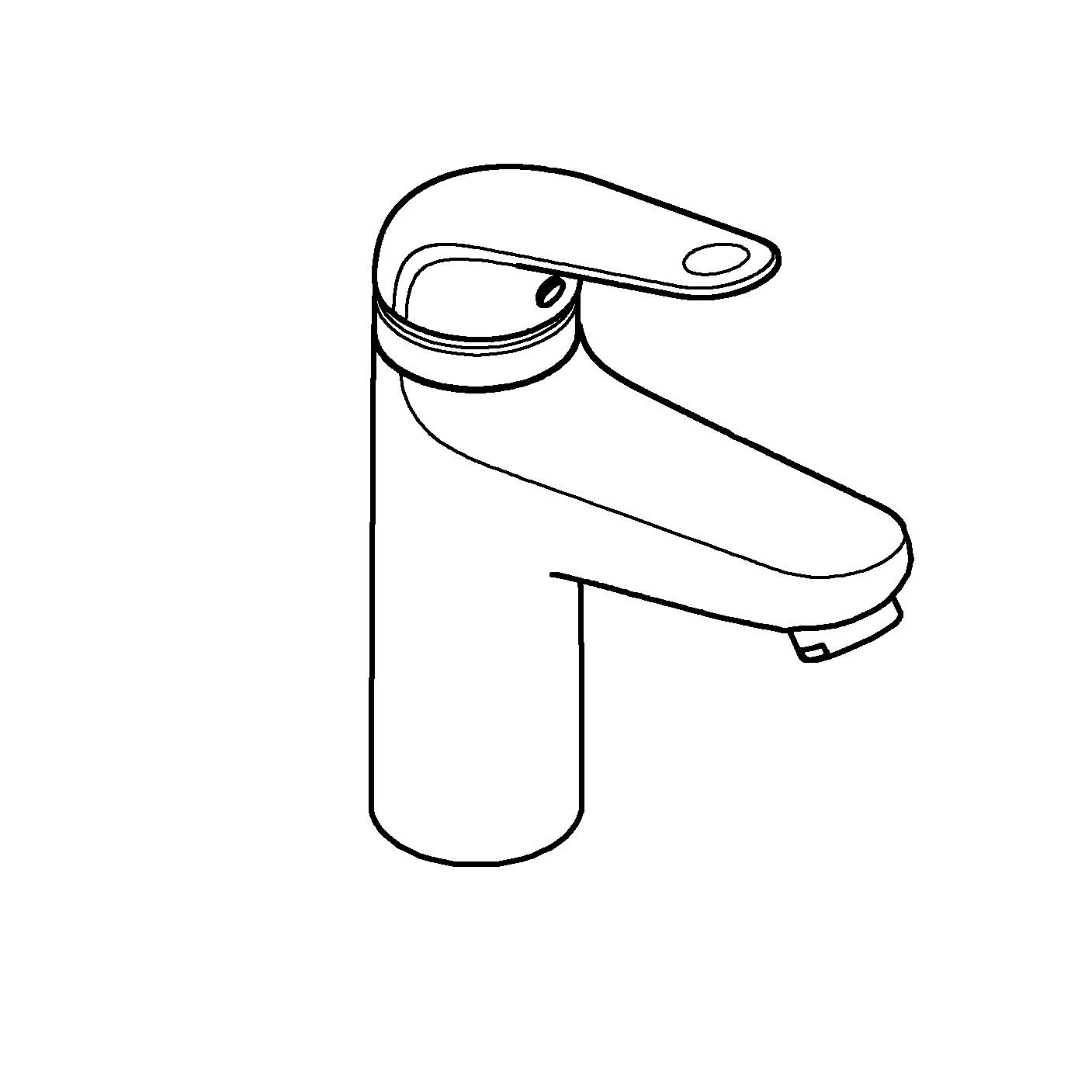 Baterie lavoar Grohe 24327001, Swift, tip comanda monocomanda, tip instalare pe lavoar, marime m, crom [25]