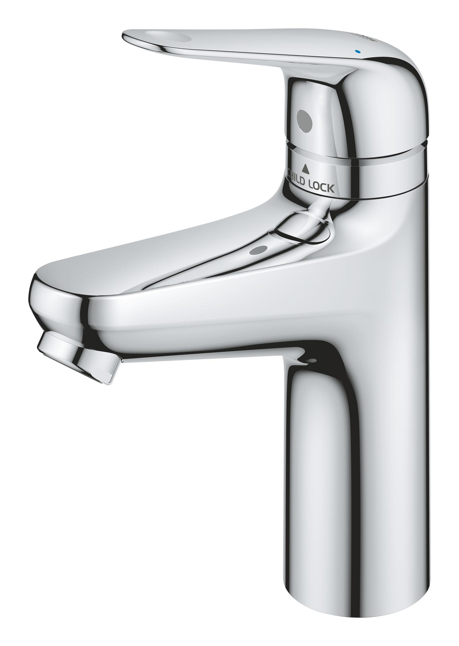 Baterie lavoar Grohe 24327001, Swift, tip comanda monocomanda, tip instalare pe lavoar, marime m, crom [1]