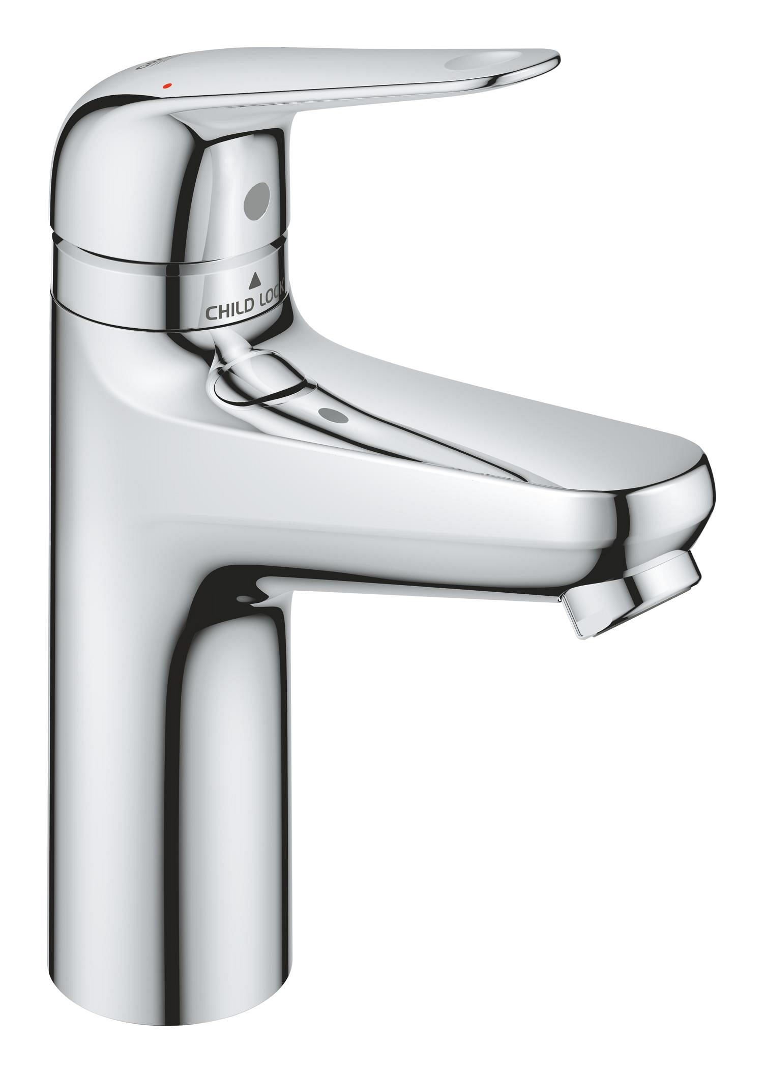 Baterii sanitare - Baterie lavoar Grohe 24327001, Swift, tip comanda monocomanda, tip instalare pe lavoar, marime m, crom