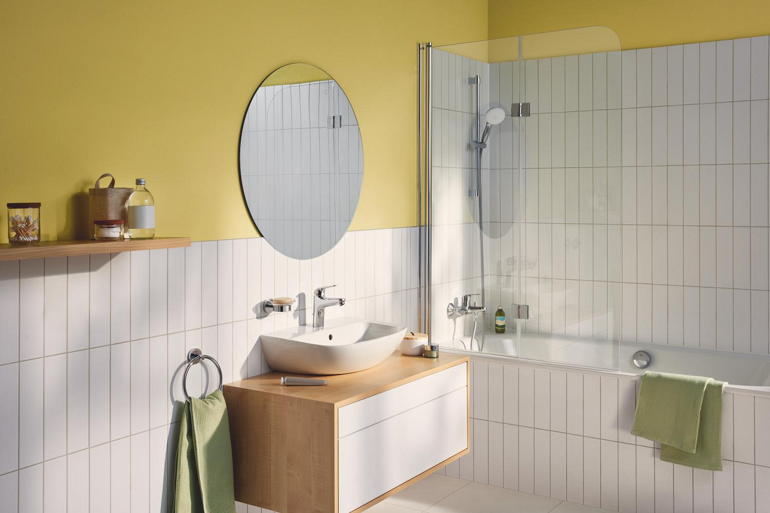 Baterie lavoar Grohe 24316001, Swift, tip comanda monocomanda, tip instalare pe lavoar, marime s, crom [6]