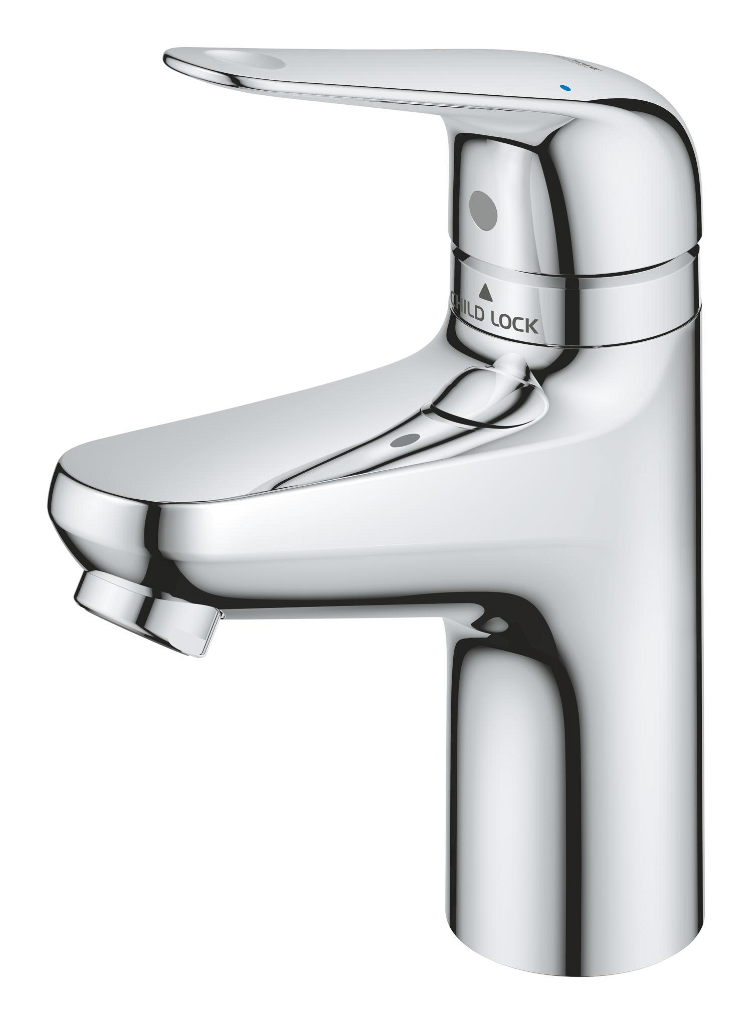 Baterie lavoar Grohe 24319001, Swift, tip comanda monocomanda, tip instalare pe lavoar, marime s, crom [2]