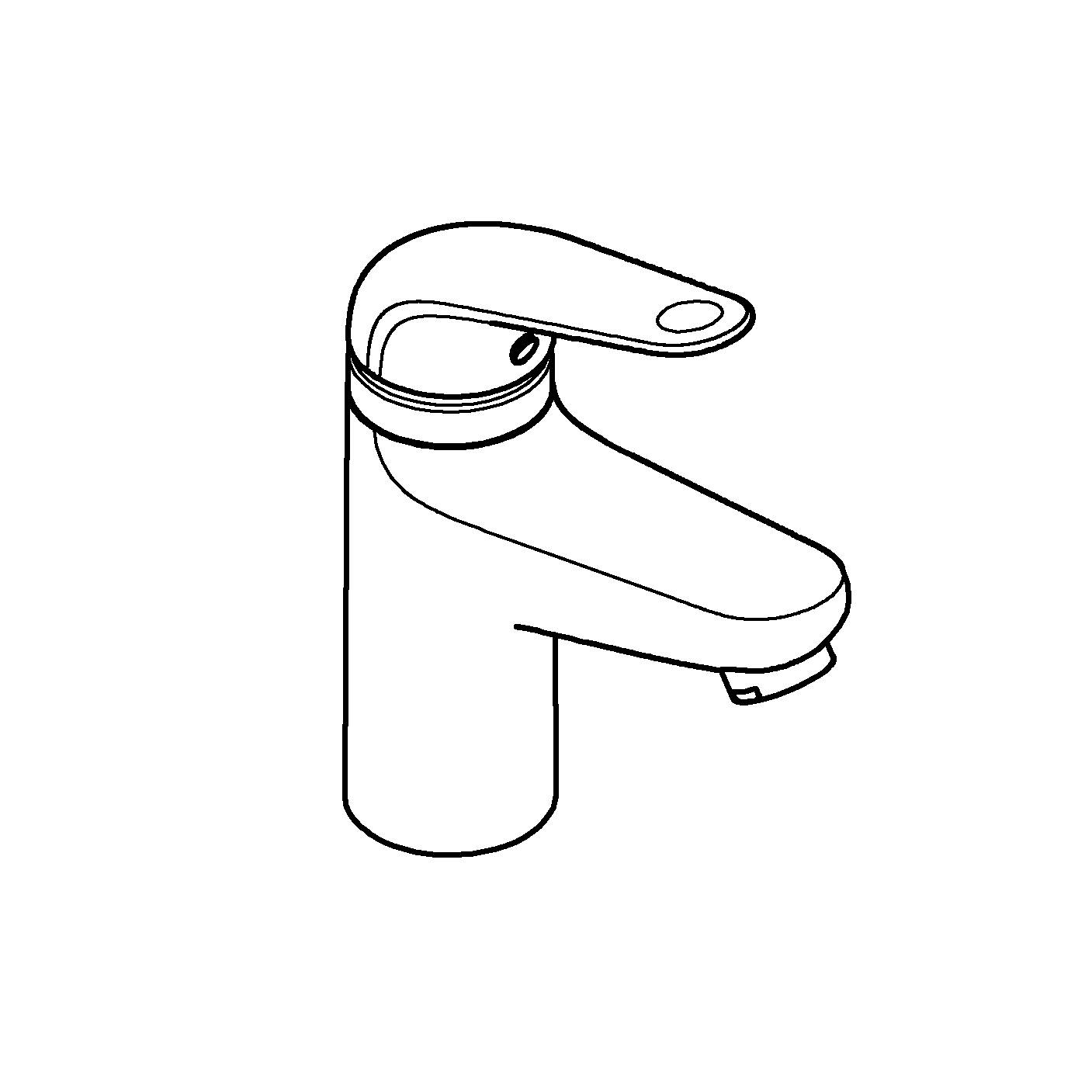 Baterie lavoar Grohe 24319001, Swift, tip comanda monocomanda, tip instalare pe lavoar, marime s, crom [27]