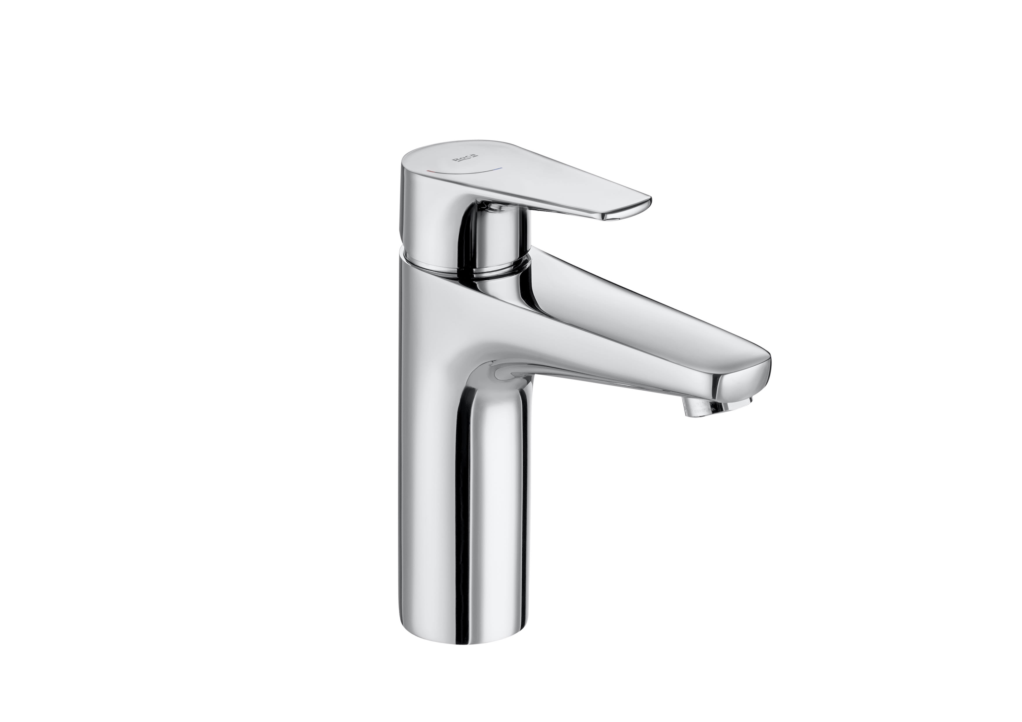 Baterii sanitare - Baterie lavoar Roca A5A3990C00, Atlas, tip comanda monocomanda, marime m, tip instalare pe lavoar, crom