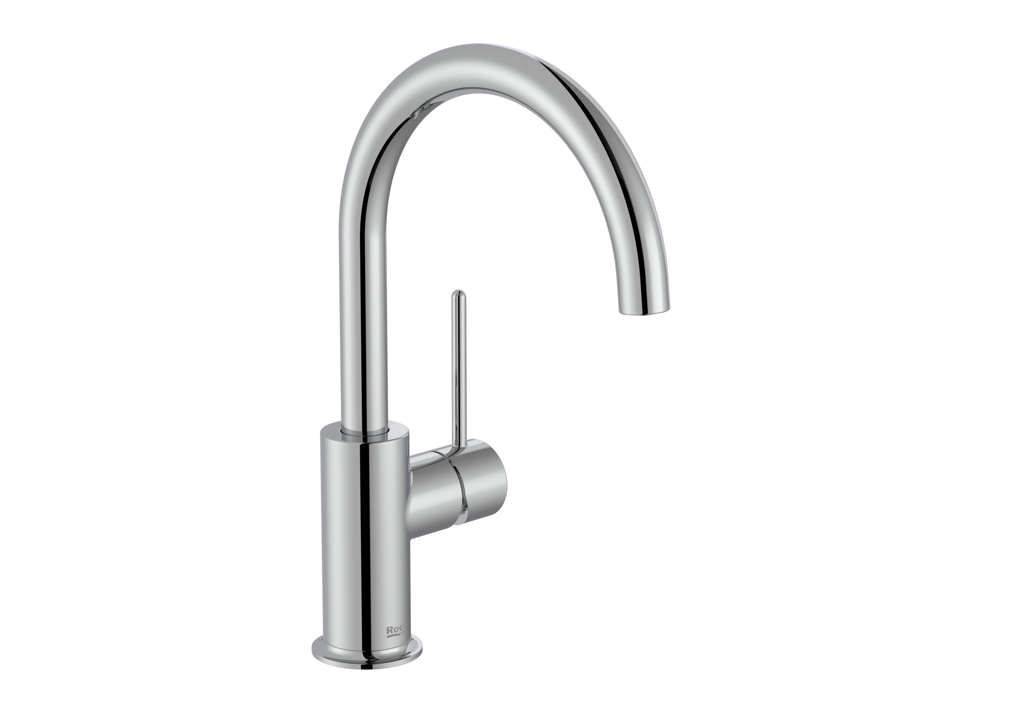 Baterii sanitare - Baterie lavoar Roca A5A4A3FC00, NU, tip comanda monocomanda, marime l, tip instalare pe blat, pe lavoar, crom