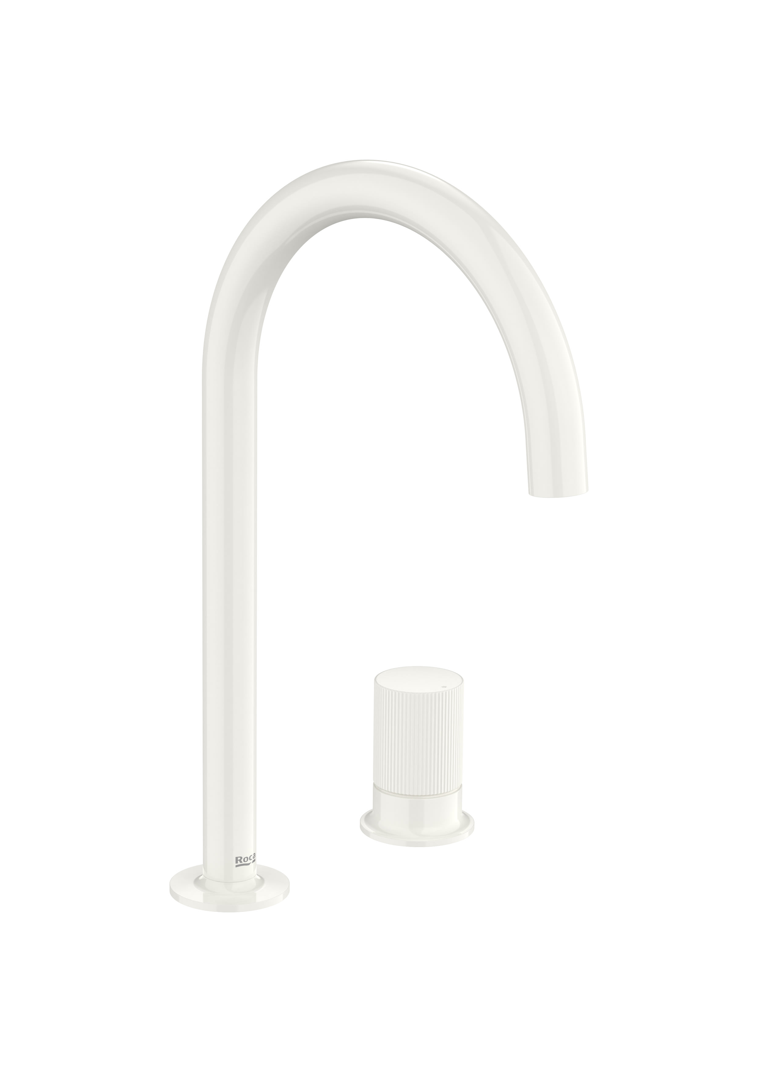 Baterii sanitare - Baterie lavoar Roca A5A3D3FP30, NU, tip comanda monocomanda, marime l, numar orificii instalare 2, alb