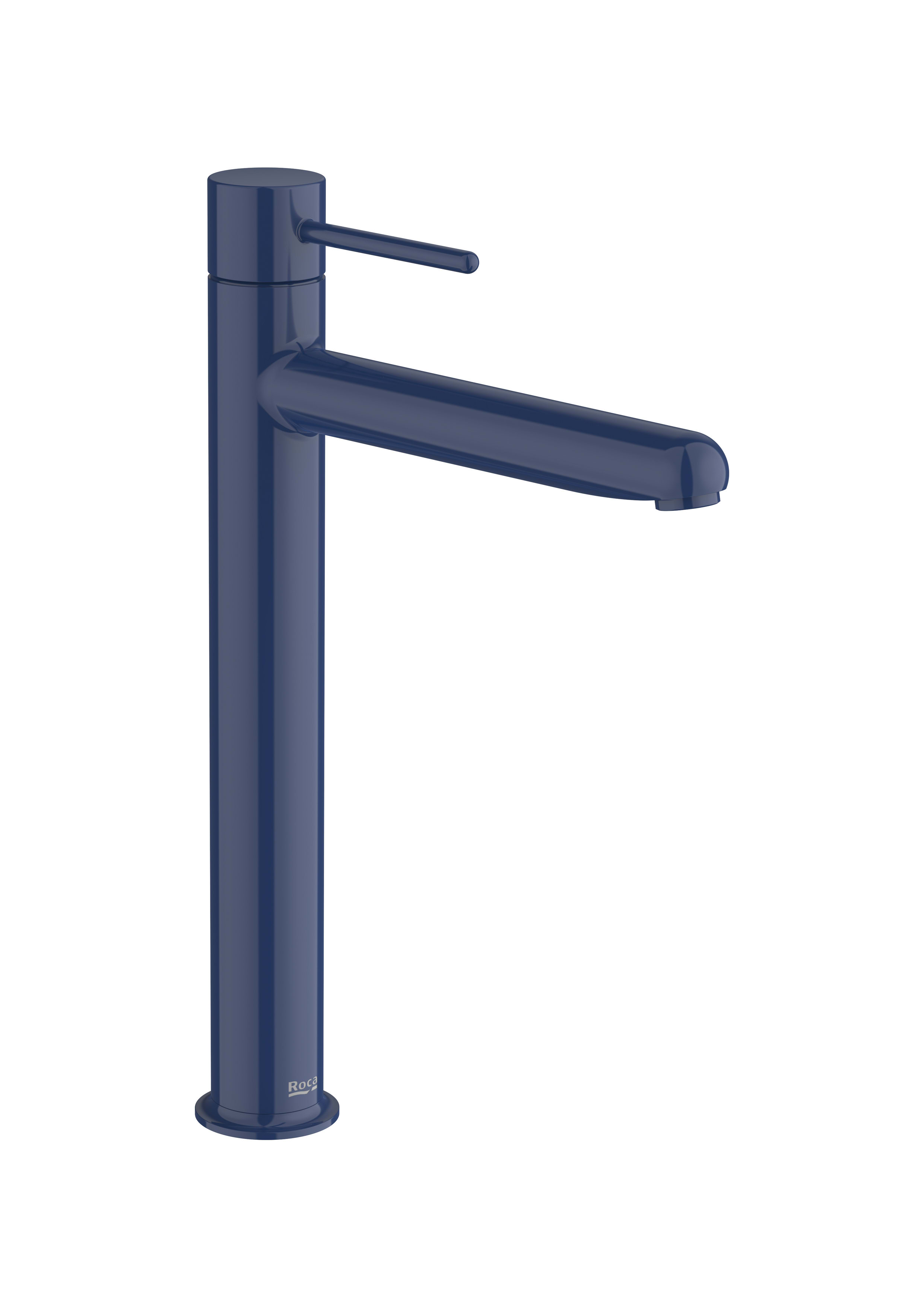 Baterii sanitare - Baterie lavoar Roca A5A343FP00, NU, tip comanda monocomanda, marime xl, tip instalare pe blat, albastru