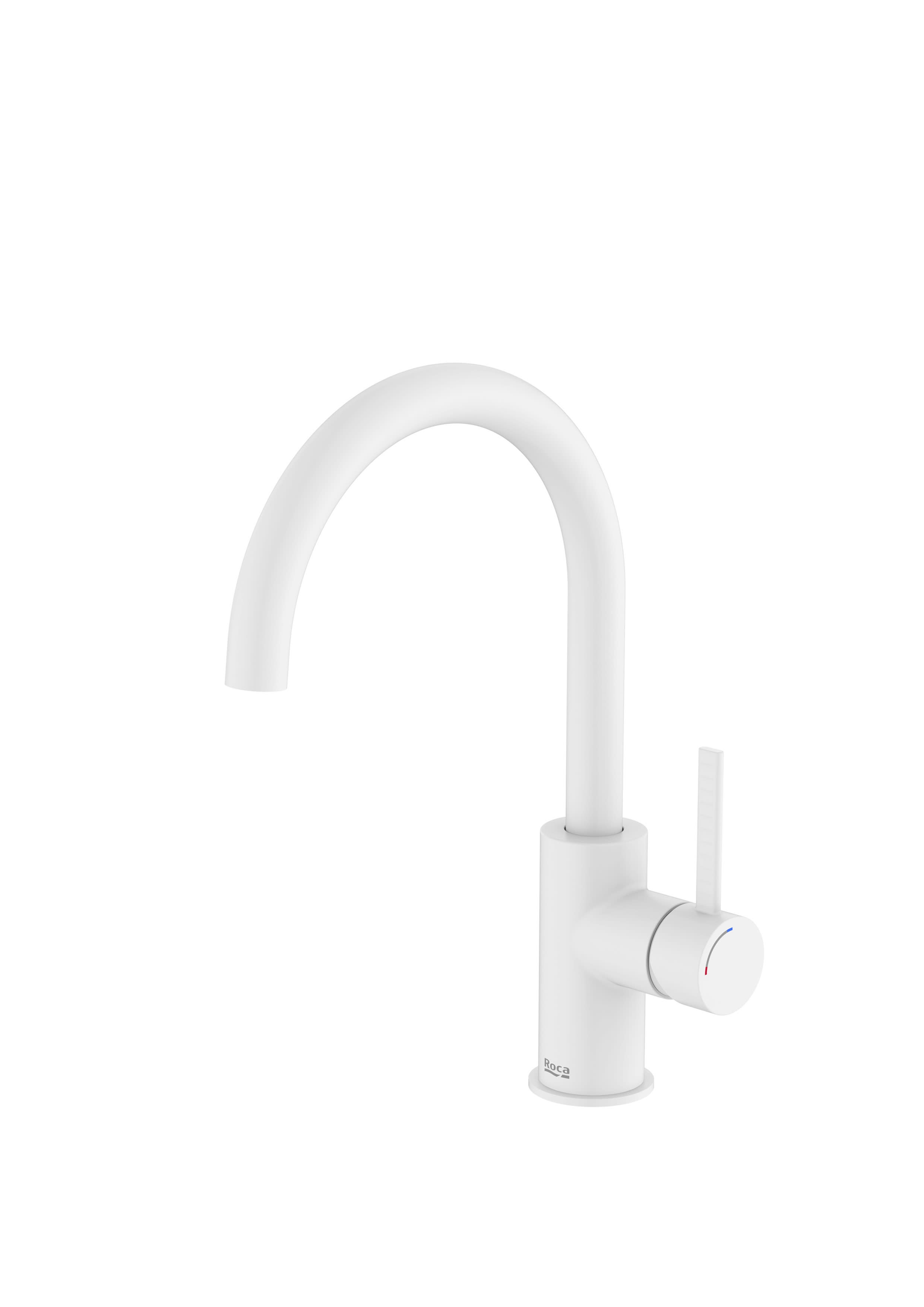 Baterii sanitare - Baterie lavoar Roca A5A4A9EB00, ONA, tip comanda monocomanda, marime l, tip instalare pe blat, pe lavoar, alb
