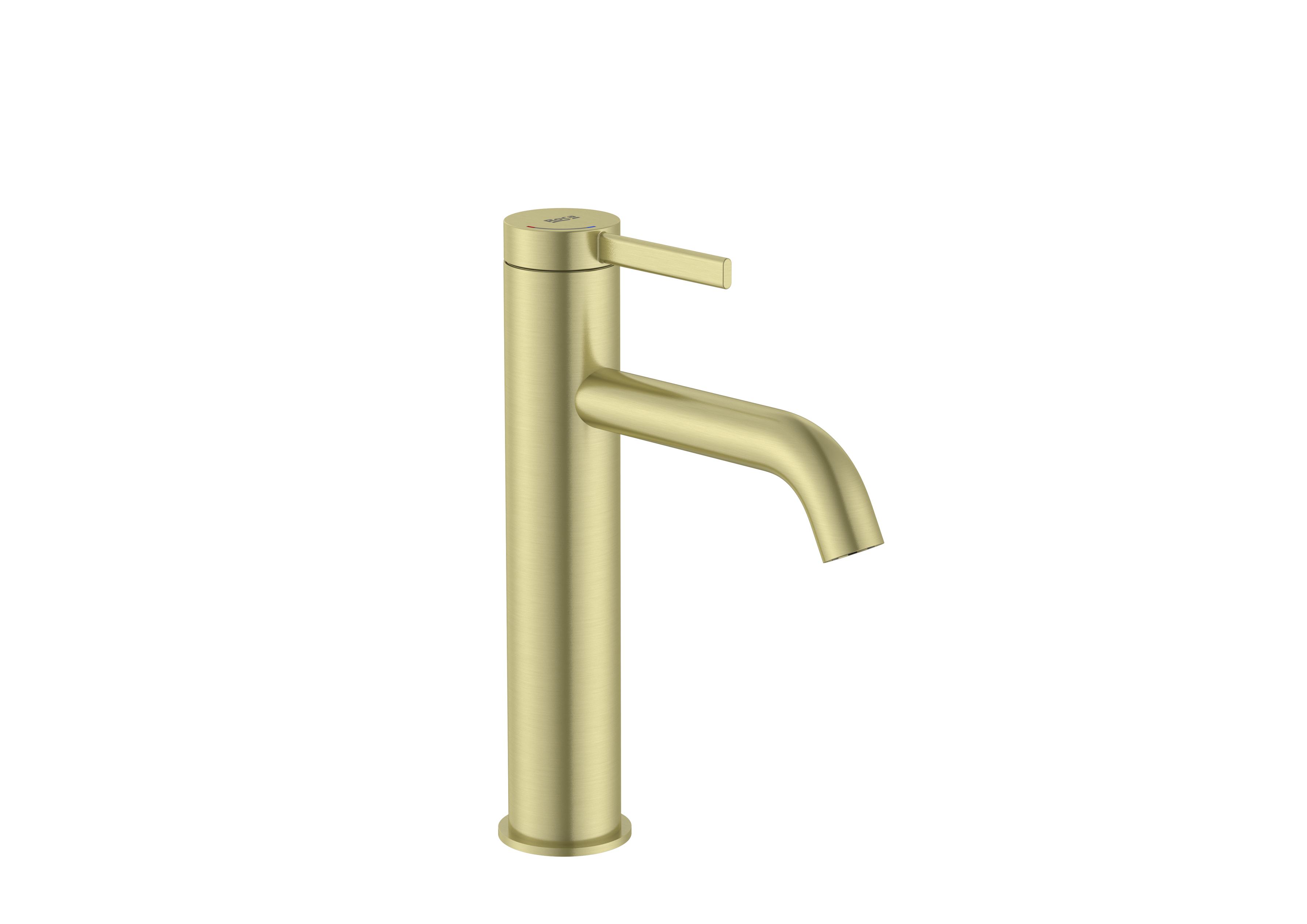Baterii sanitare - Baterie lavoar Roca A5A3C9EVA0, ONA, tip comanda monocomanda, marime m, tip instalare pe blat, pe lavoar, auriu