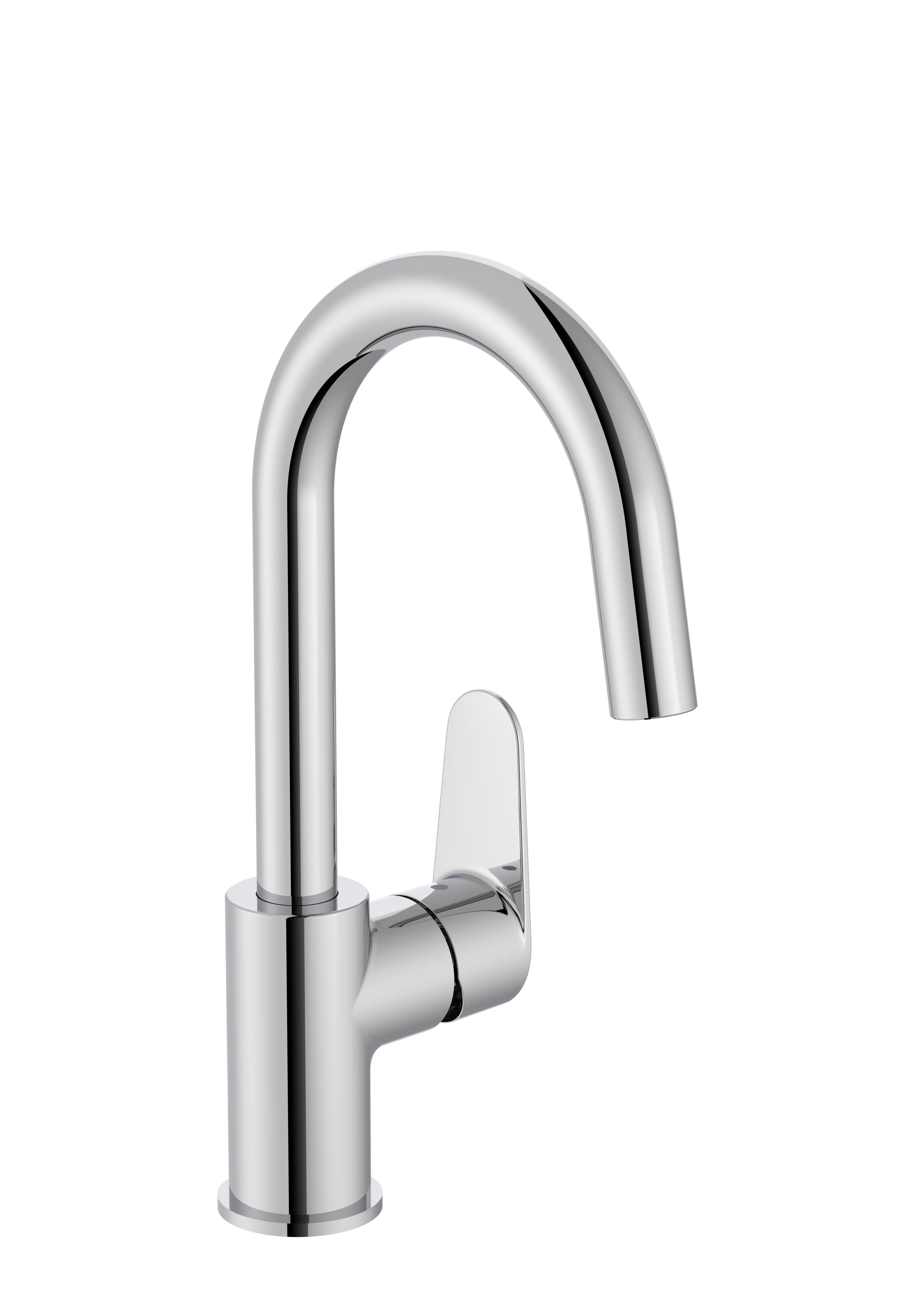 Baterii sanitare - Baterie lavoar Roca A5A4A4FC00, Victoria Plus, tip comanda monocomanda, marime l, tip instalare pe blat, pe lavoar, crom