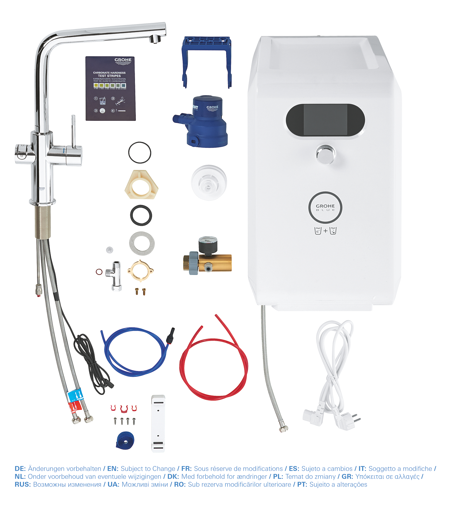 Baterie cu filtrare, Baterie apa minerala Grohe 31347003, bucatarie Blue Professional, tip comanda dubla comanda, crom [1]