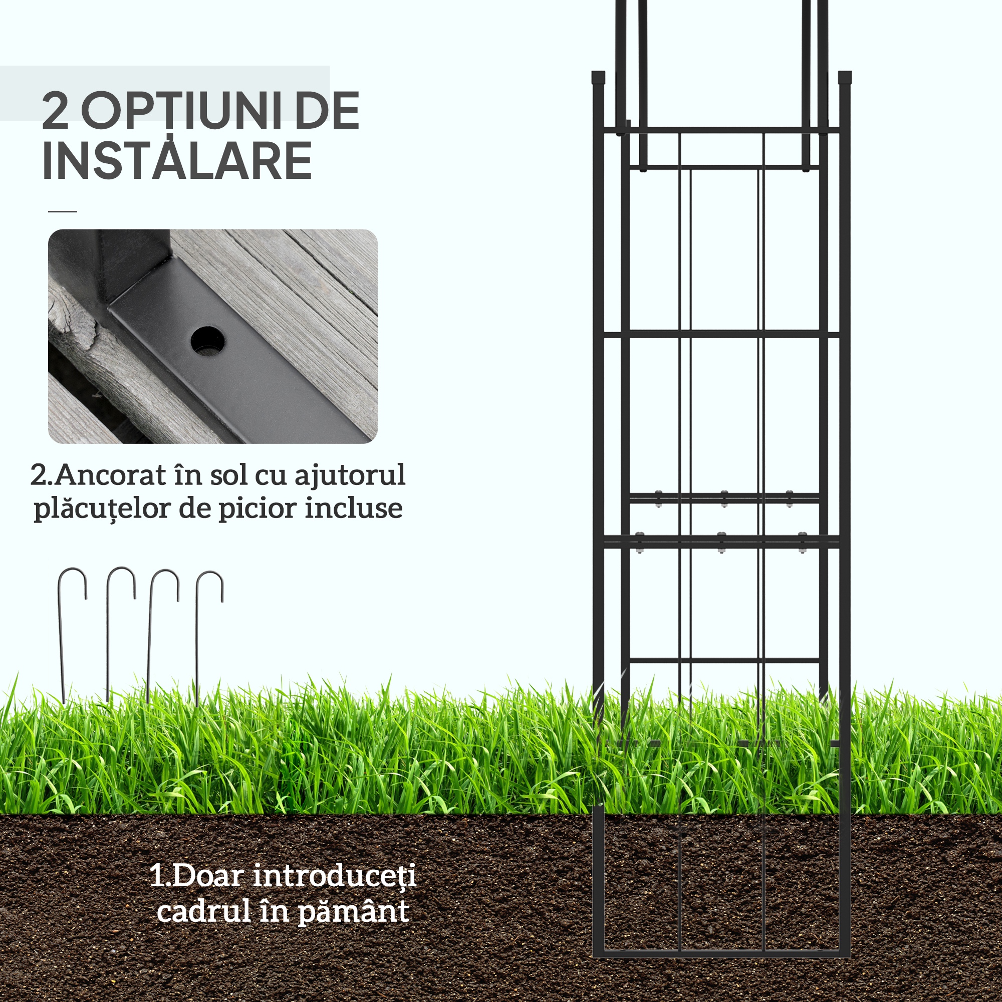  Pergola de Gradina de 2.23 m, Bolta de Nunta pentru Ceremonie, Spalier Ideal pentru Cataratori si Decoratiuni [4]