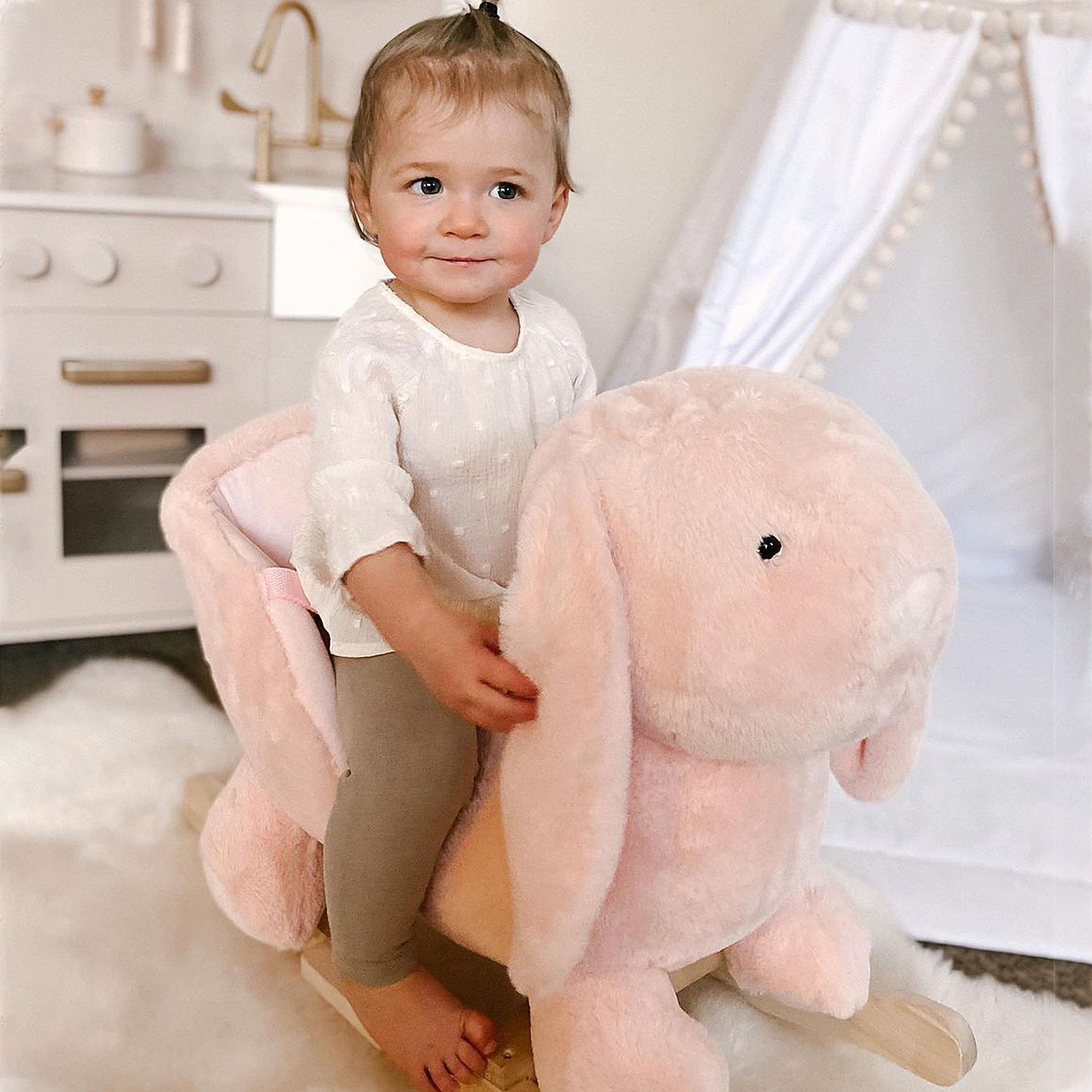  balansoar iepuras pentru copii, 60x33x50cm [1]