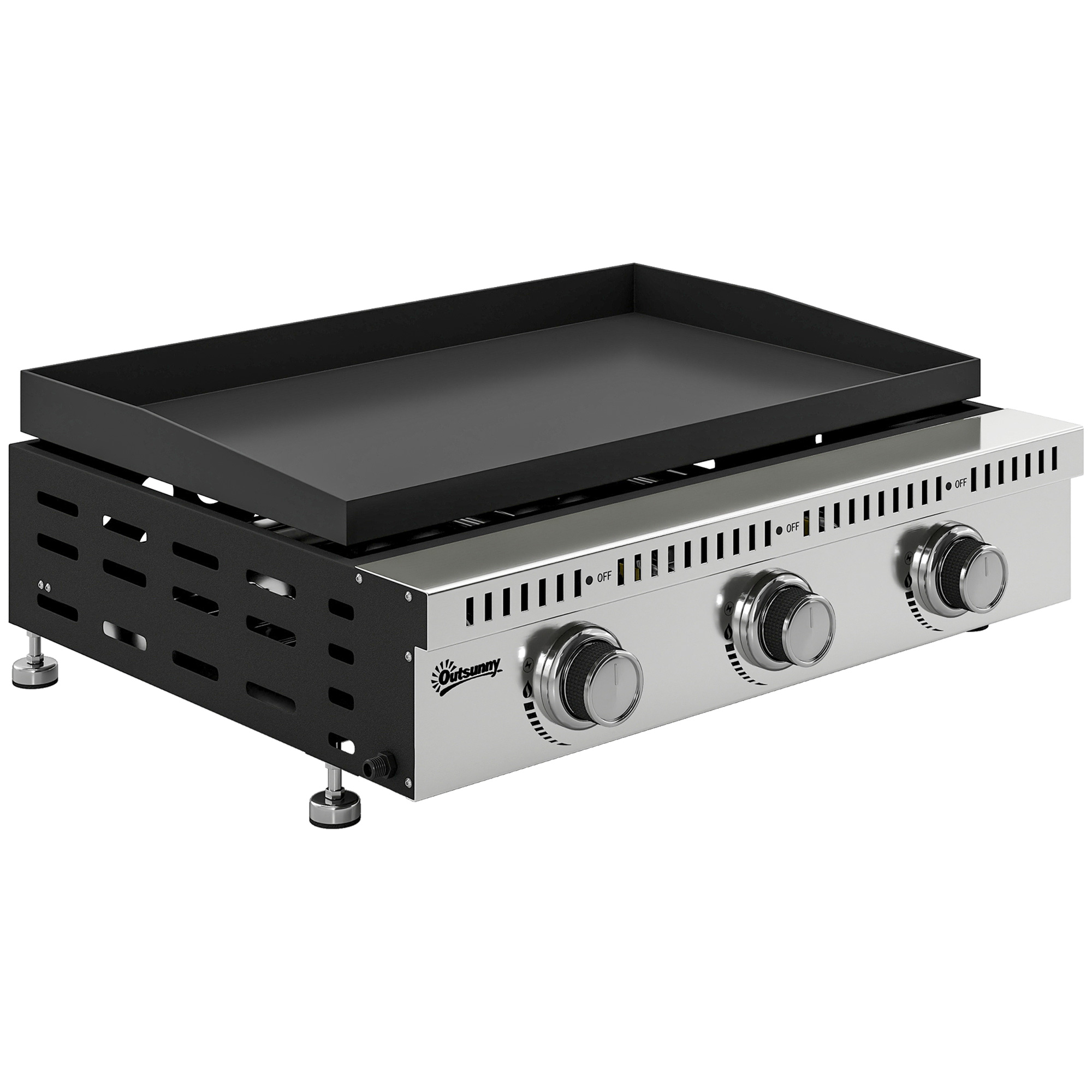 Gradina & balcon - Gratar pe Gaz , portabil de masa, cu tava pentru grasime, culoare neagra.