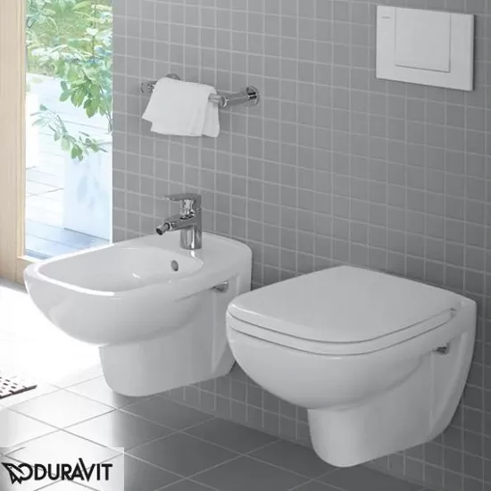 Bideu Duravit 22371500002, D-Code, montaj suspendat, preaplin, zona montaj interior, seria D-Code, alb [1]
