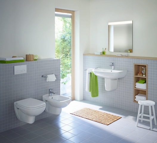 Bideu Duravit 22571500002, D-Code, montaj suspendat, preaplin, zona montaj interior, seria D-Code, alb [2]