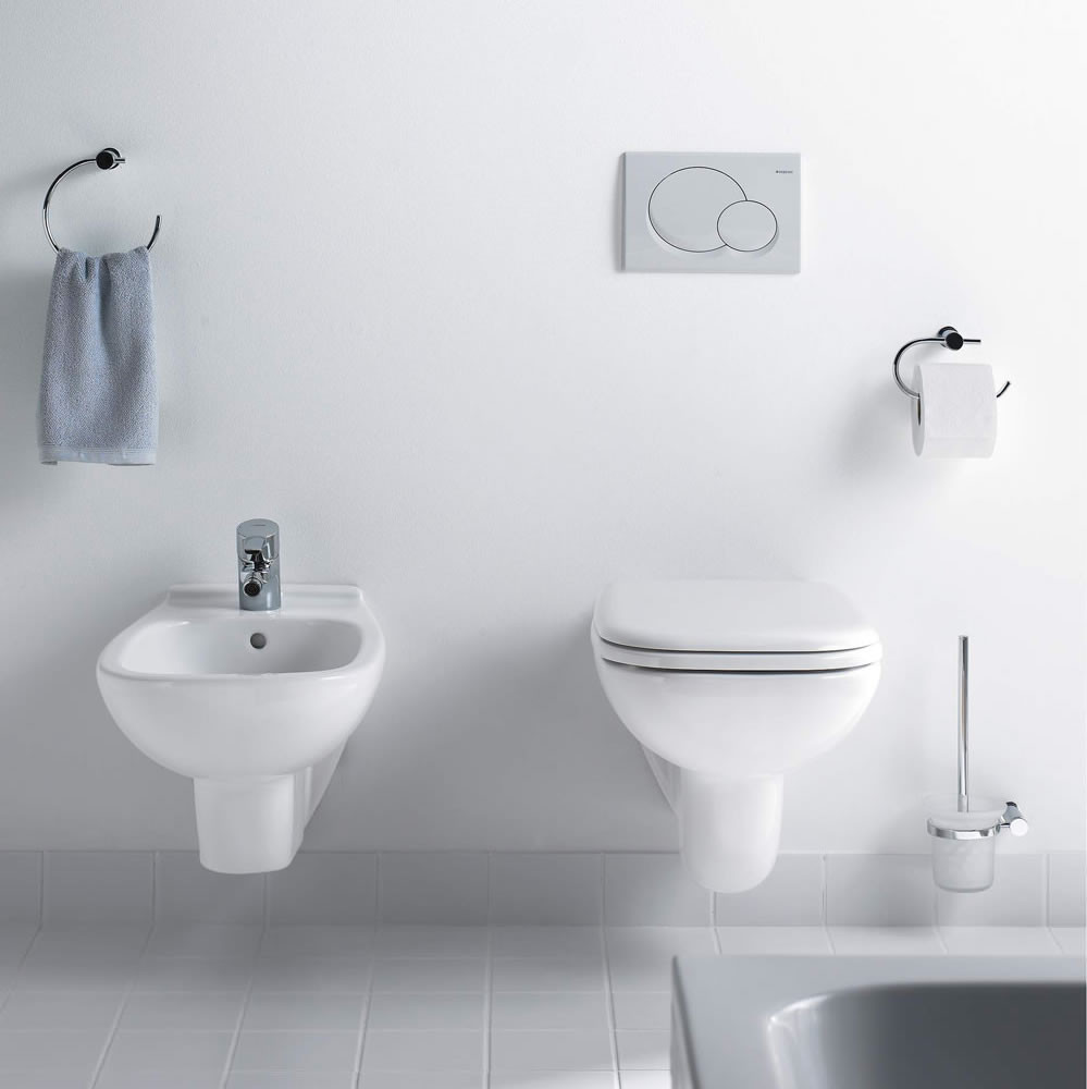 Bideu Duravit 22571500002, D-Code, montaj suspendat, preaplin, zona montaj interior, seria D-Code, alb [1]