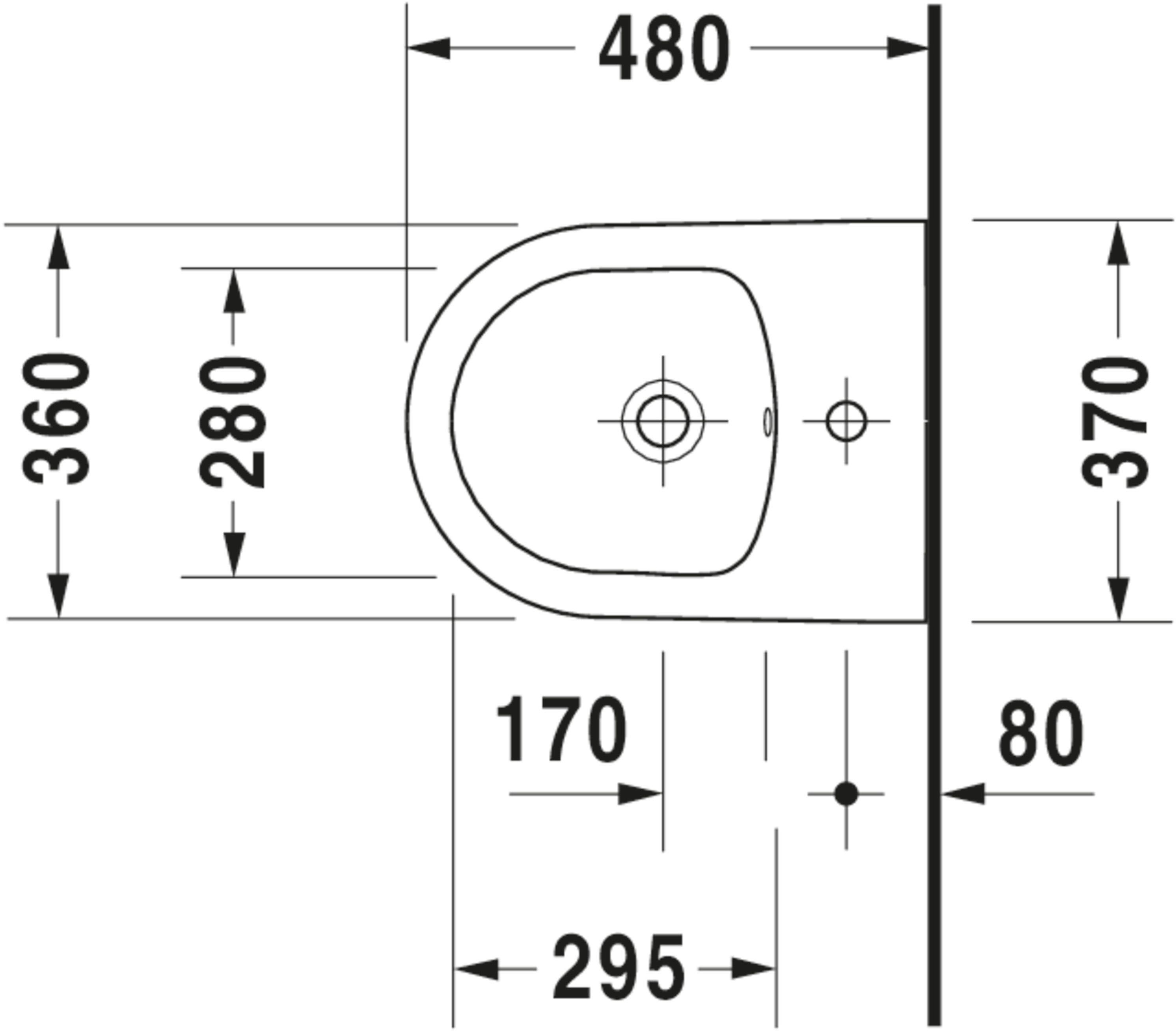 Bideu Duravit 2290150000, Me by Starck, montaj suspendat, zona montaj interior, elemente fixare ascunse, alb [5]