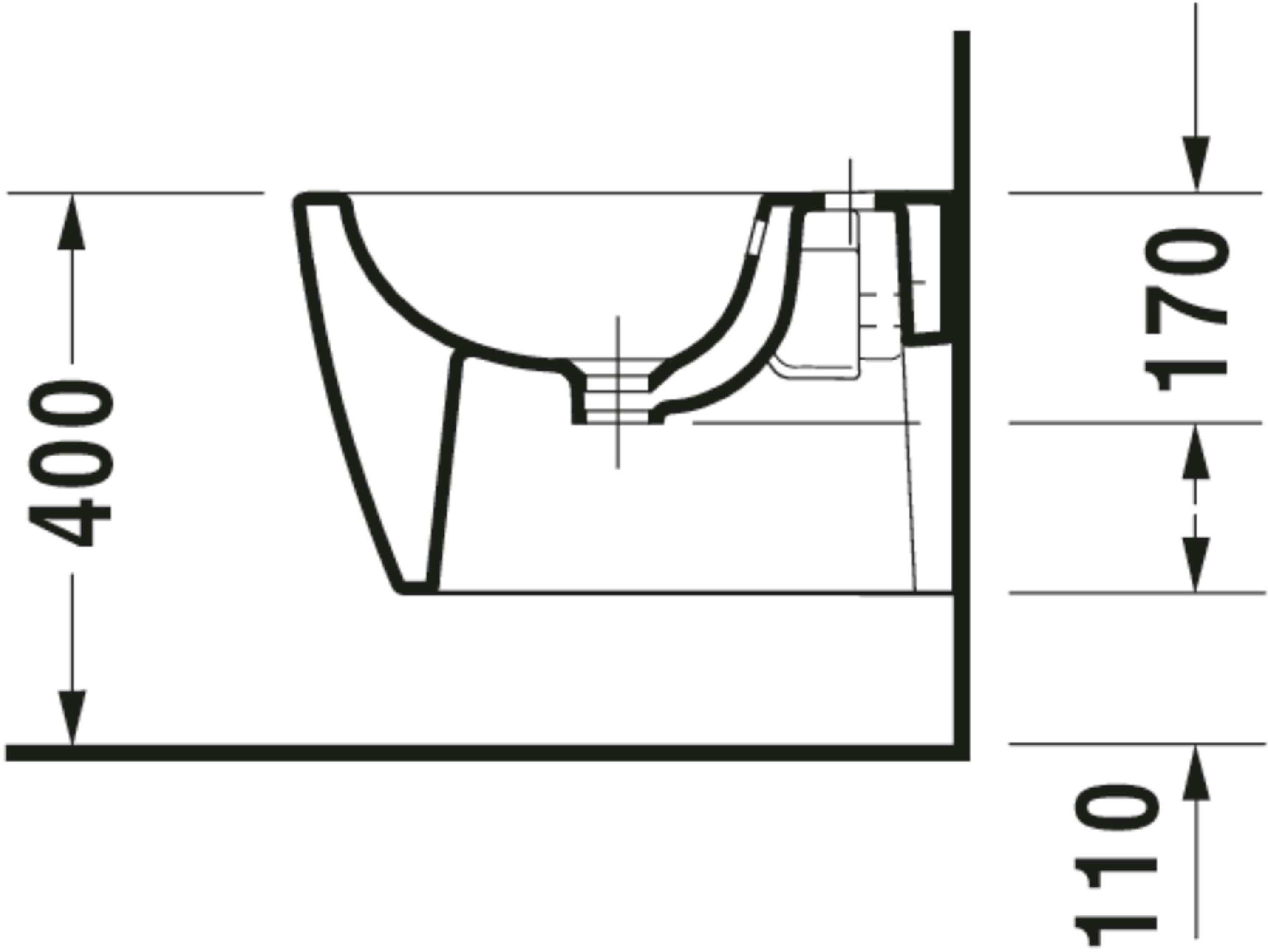 Bideu Duravit 2290150000, Me by Starck, montaj suspendat, zona montaj interior, elemente fixare ascunse, alb [7]