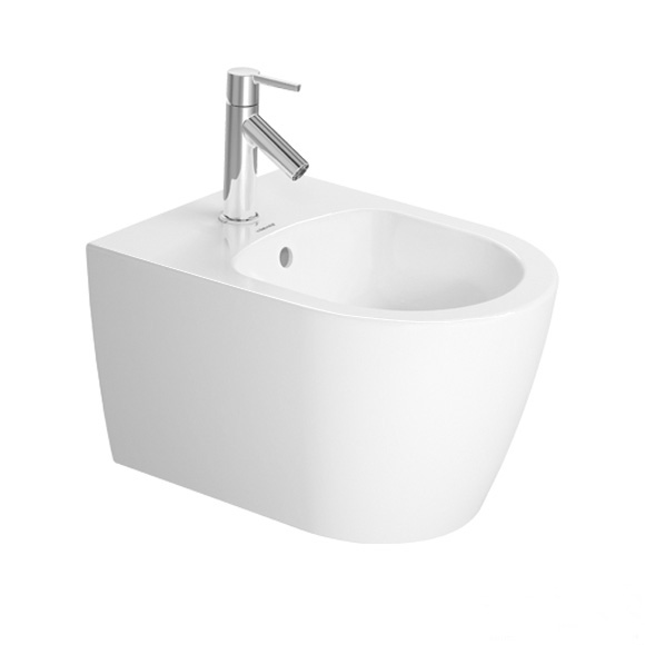 Baie - Bideu Duravit 2290150000, Me by Starck, montaj suspendat, zona montaj interior, elemente fixare ascunse, alb