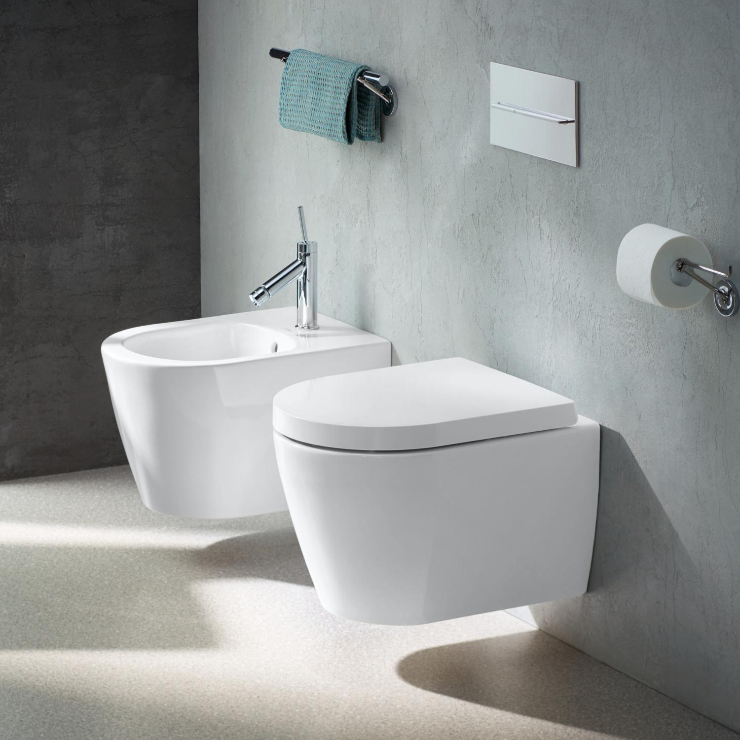 Bideu Duravit 2288150000, Me by Starck, montaj suspendat, zona montaj interior, elemente fixare ascunse, alb [4]