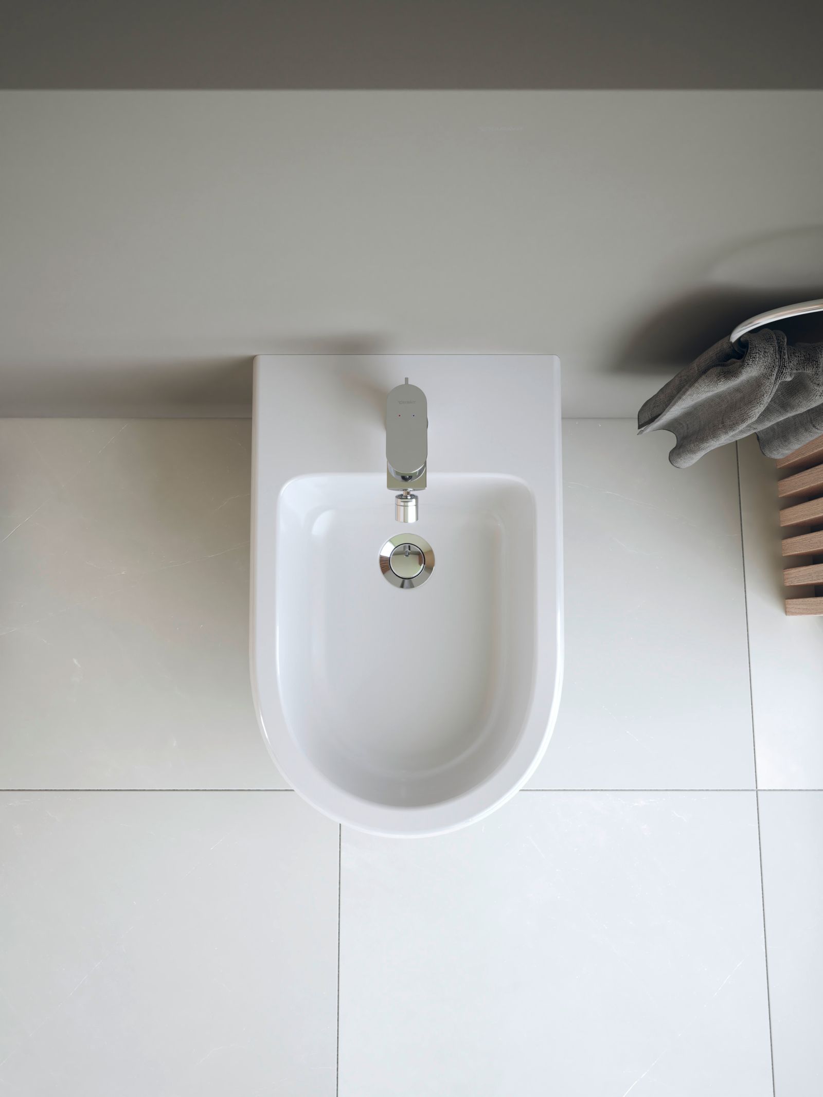 Bideu Duravit 2263150000, Qatego, montaj suspendat, preaplin, zona montaj interior, elemente fixare ascunse, alb [1]