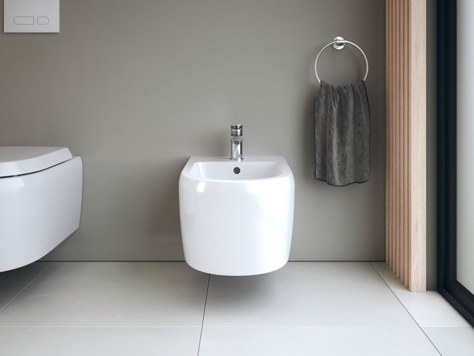 Bideu Duravit 2263150000, Qatego, montaj suspendat, preaplin, zona montaj interior, elemente fixare ascunse, alb [3]