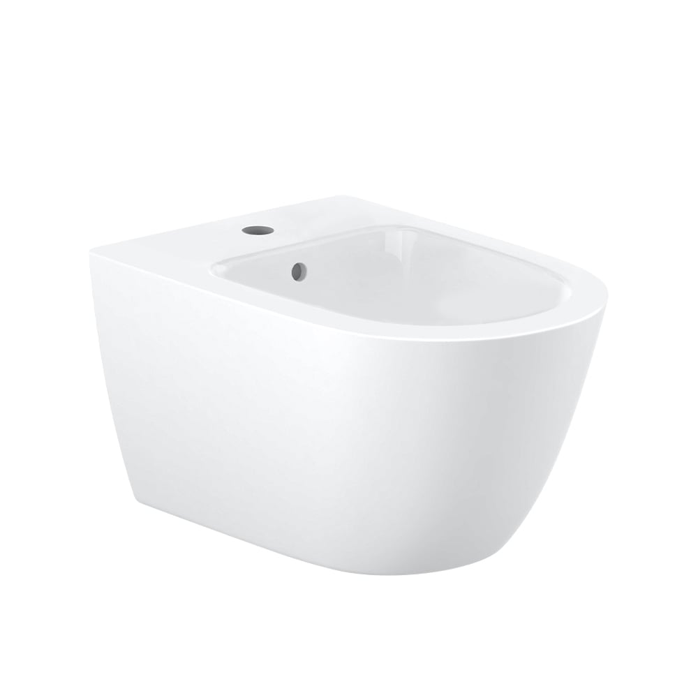 Baie - Bideu Roca A357685000, Ona, montaj suspendat, preaplin, zona montaj interior, elemente fixare ascunse, alb