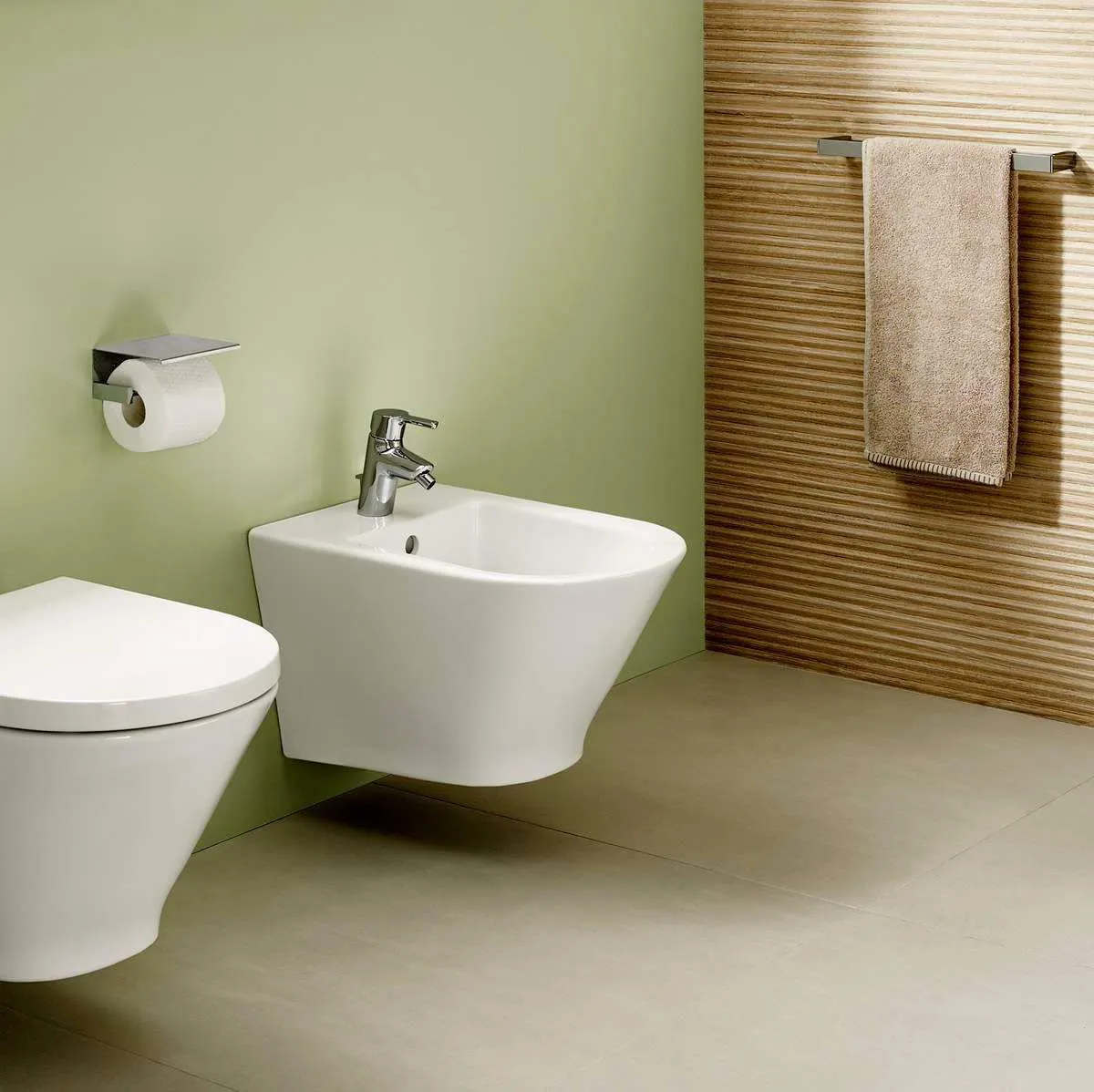 Bideu Roca A3570N6000, The Gap Round, montaj suspendat, preaplin, zona montaj interior, elemente fixare ascunse, alb [1]