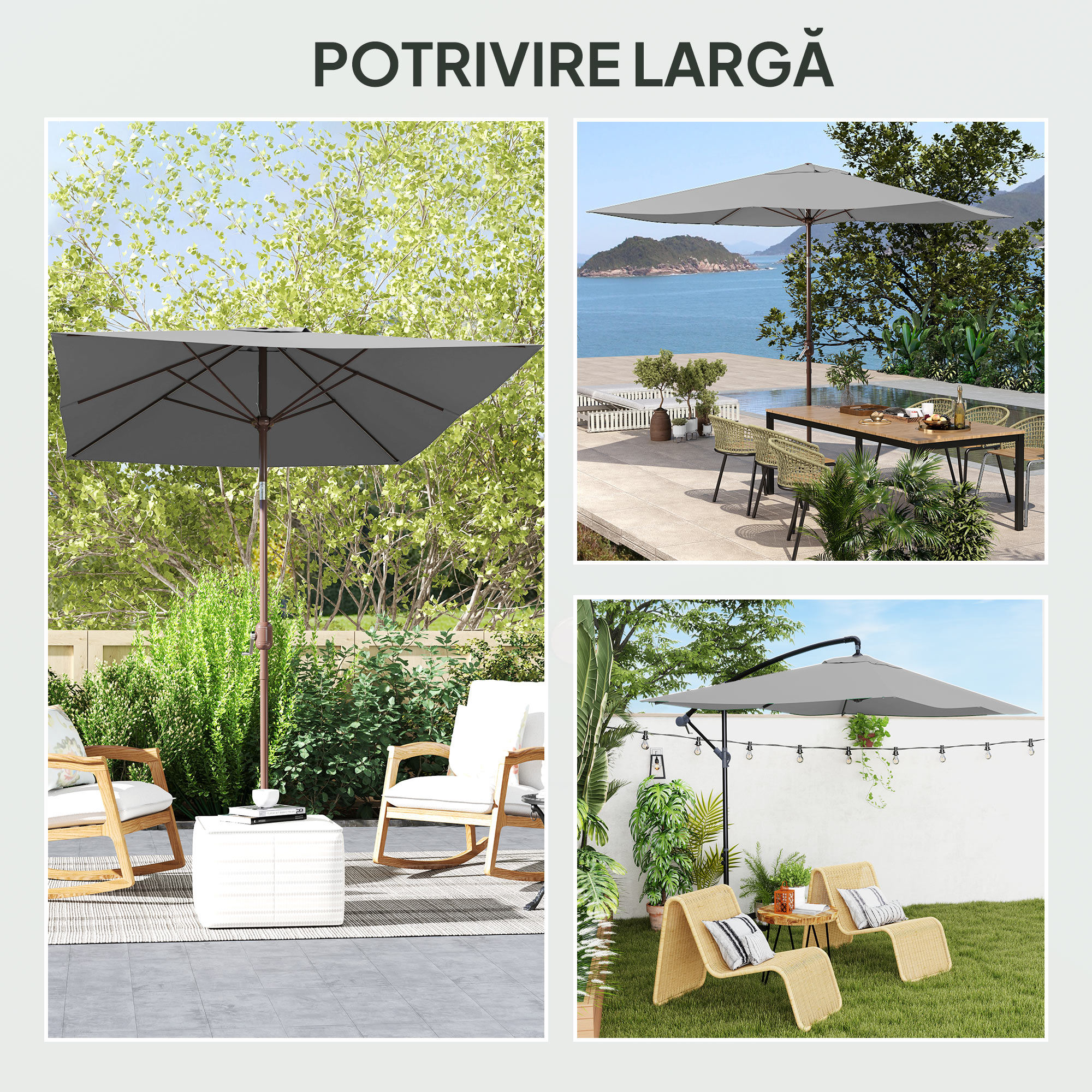  Copertina de Rezerva pentru Umbrela cu Ventilatie in Partea Superioara, 300x200 cm, Verde [3]