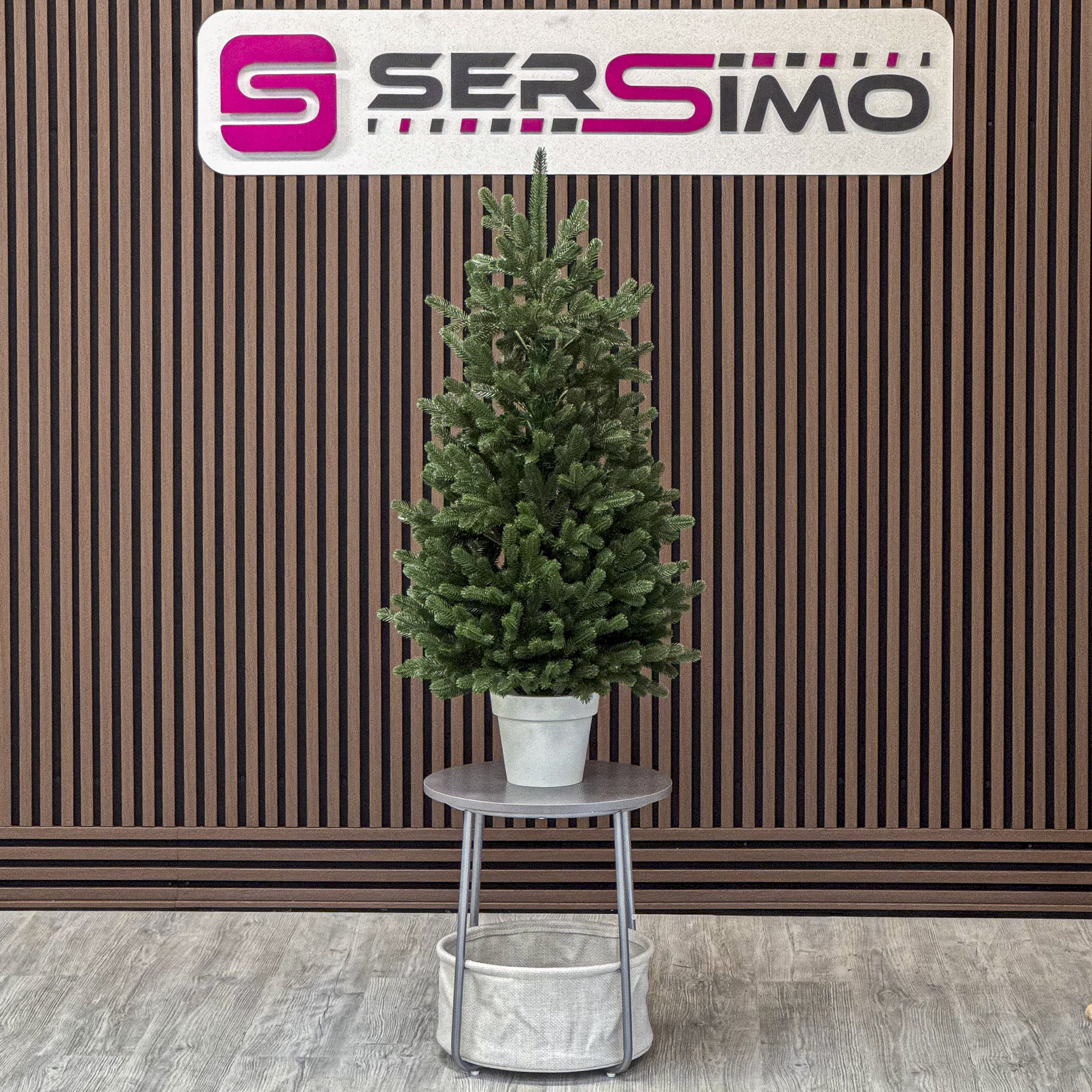 Brad artificial Christmas Deluxe by Sersimo, Viena Elite verde in ghiveci, 3D, 110 cm [8]