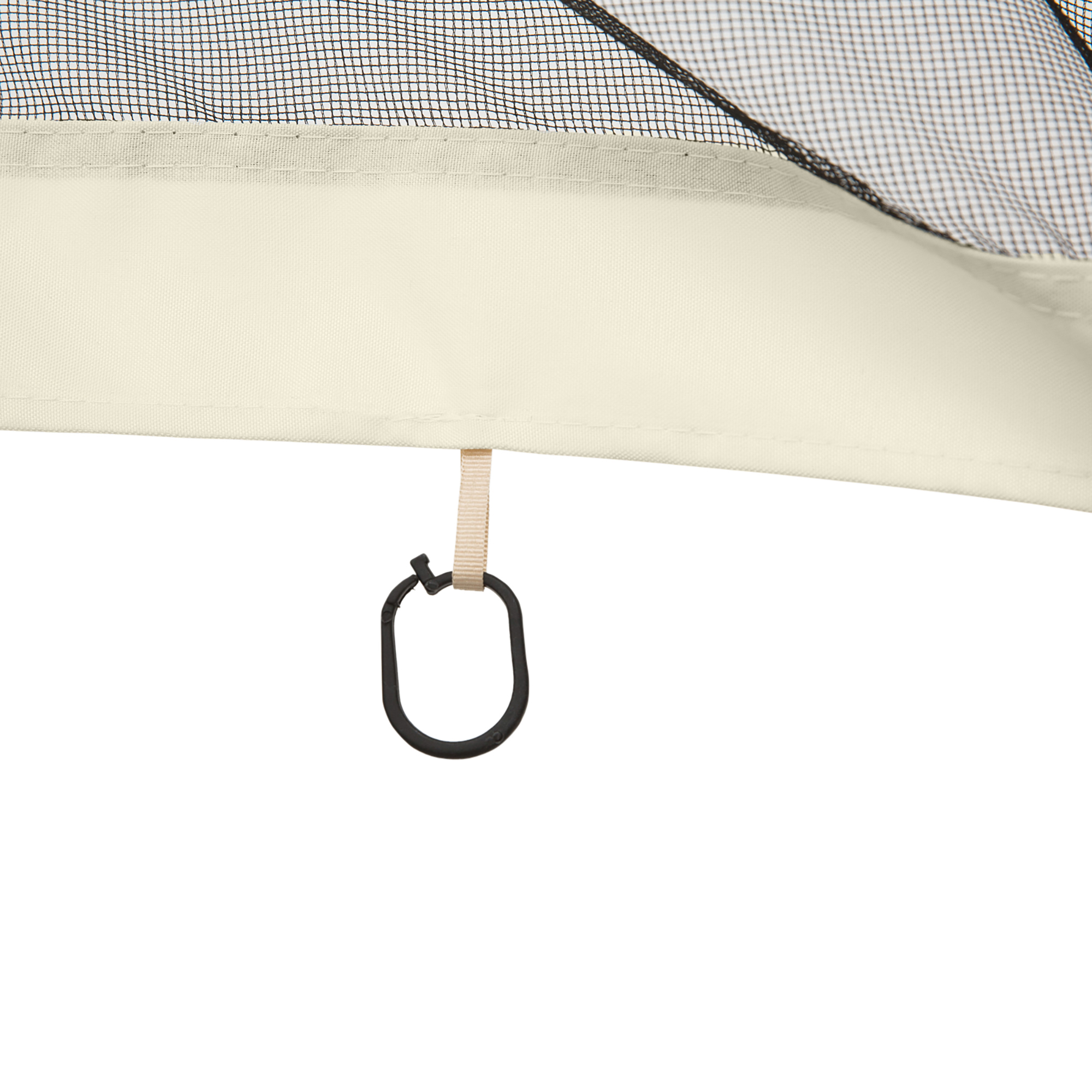  Plasa tantari Foisor 352×207 cm - Fermoar, Negru & Bej [8]