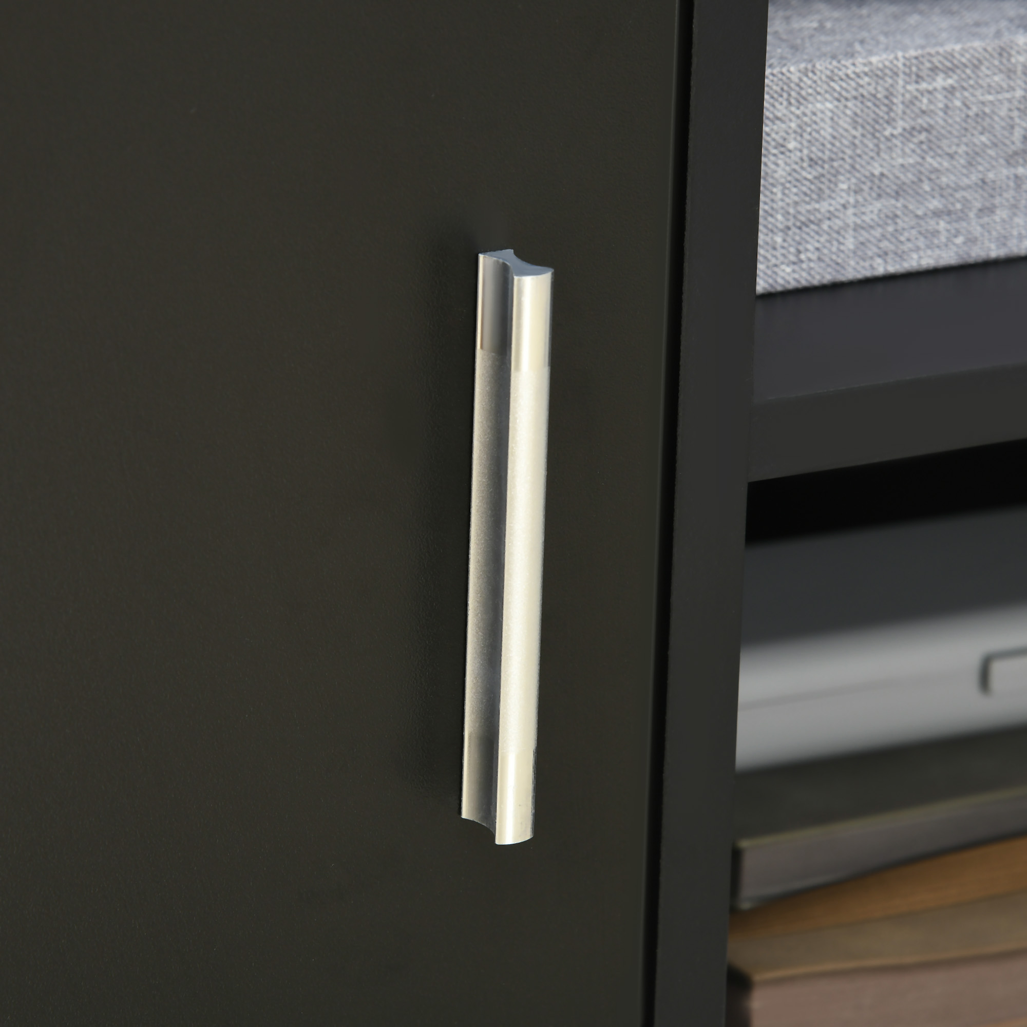  Suport de imprimanta organizator birou dulap usa 3 nise + blat mare panouri particule negru [7]