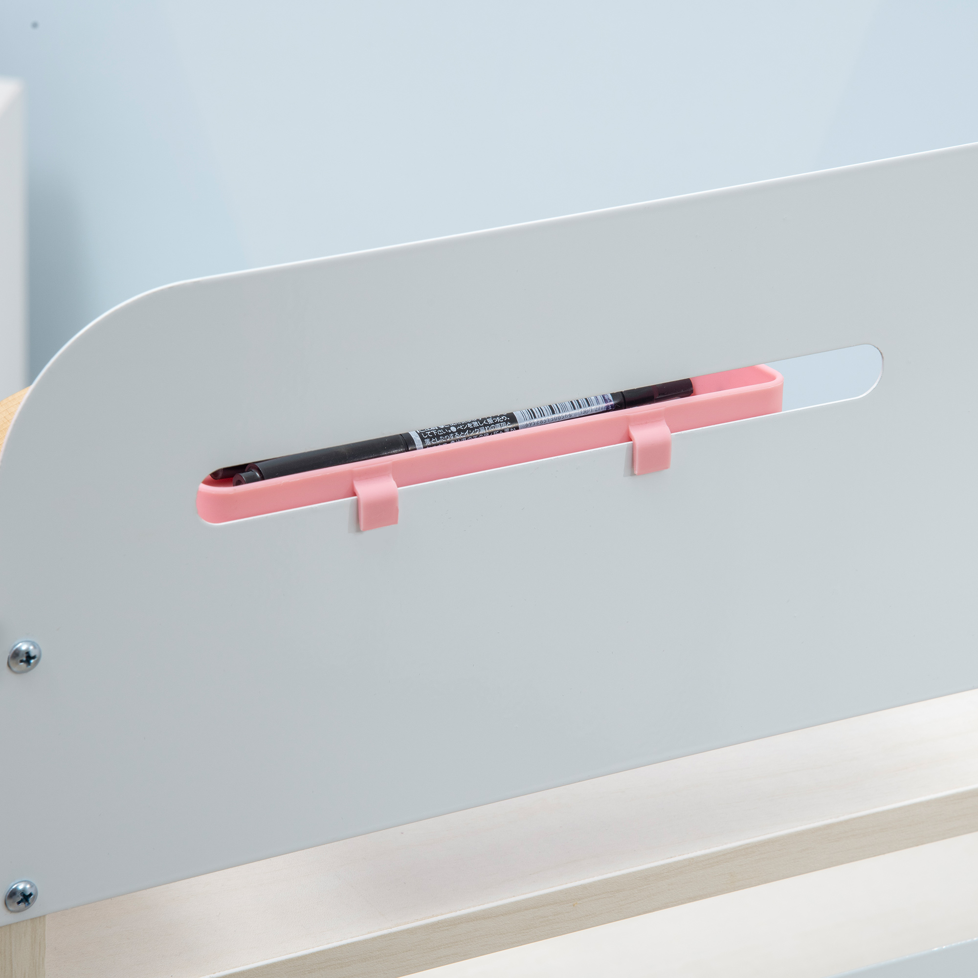  Set de Birou si Scaun pentru Copii de la 3 Ani Reglabil, Masa Inclinabila 60° cu Sertar si Rafturi, Roz [7]