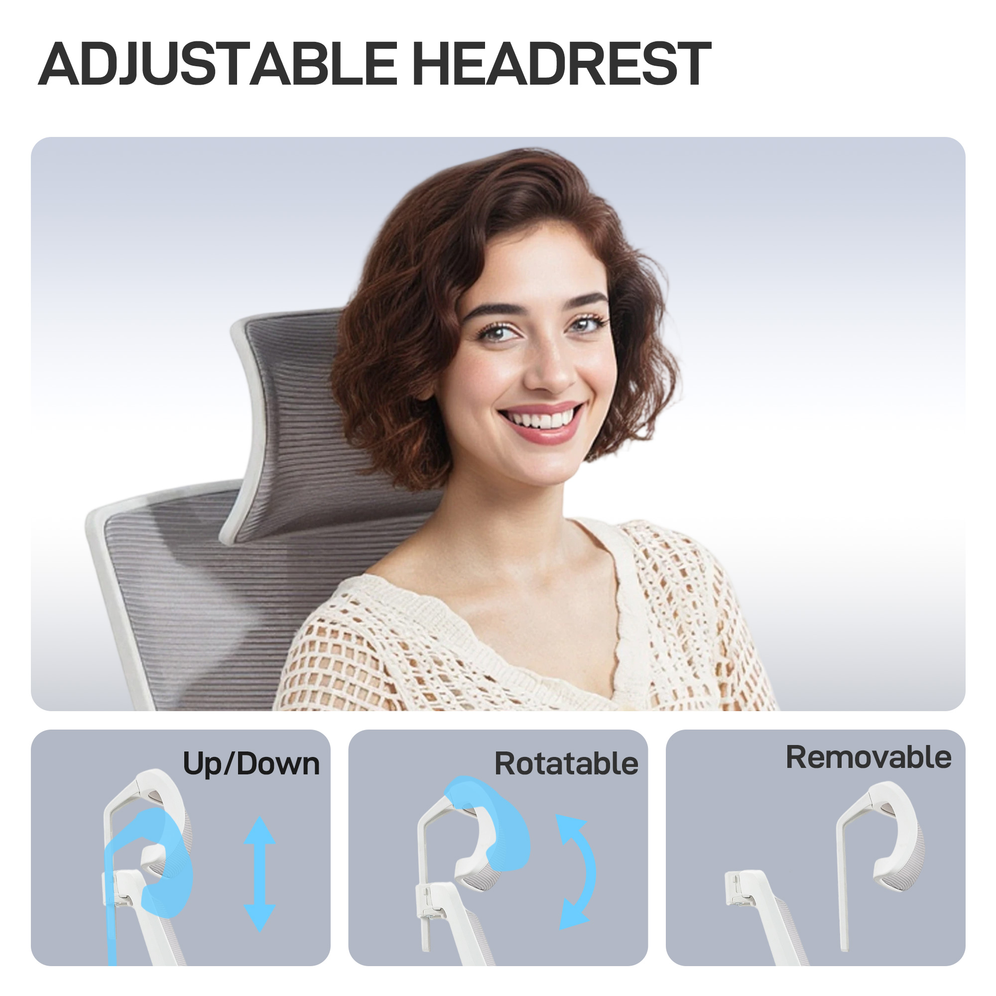  Scaun de Birou Ergonomic si Respirabil cu Suport Lombar Dinamic 4D, 64.5x62.5x112-122 cm, Multicolor [4]