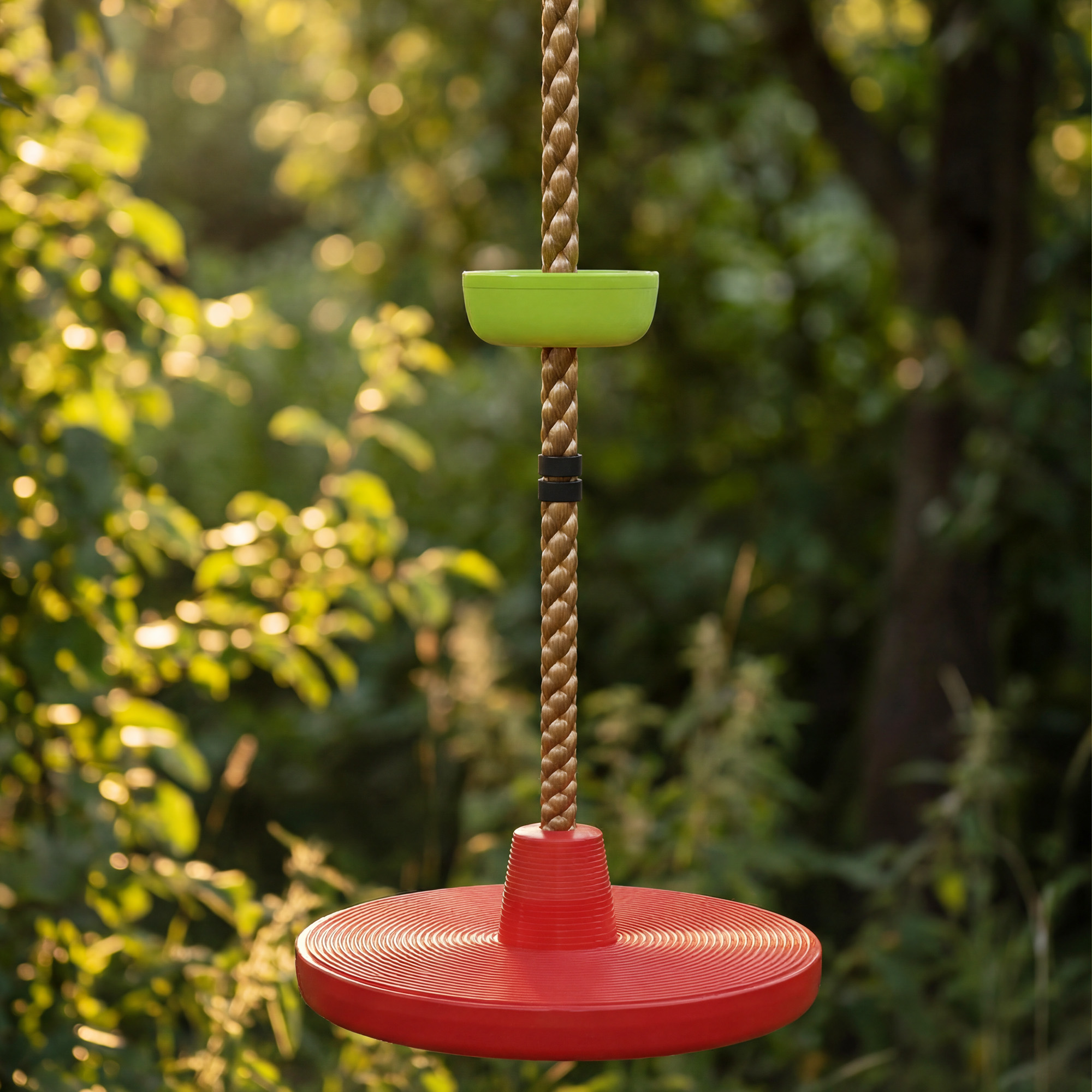  Franghie de Catarare pentru Copii 3-8 Ani cu Leagan cu Disc, Suporturi si Carabina, Joc pentru Copii din HDPE si PE, Rosu [8]