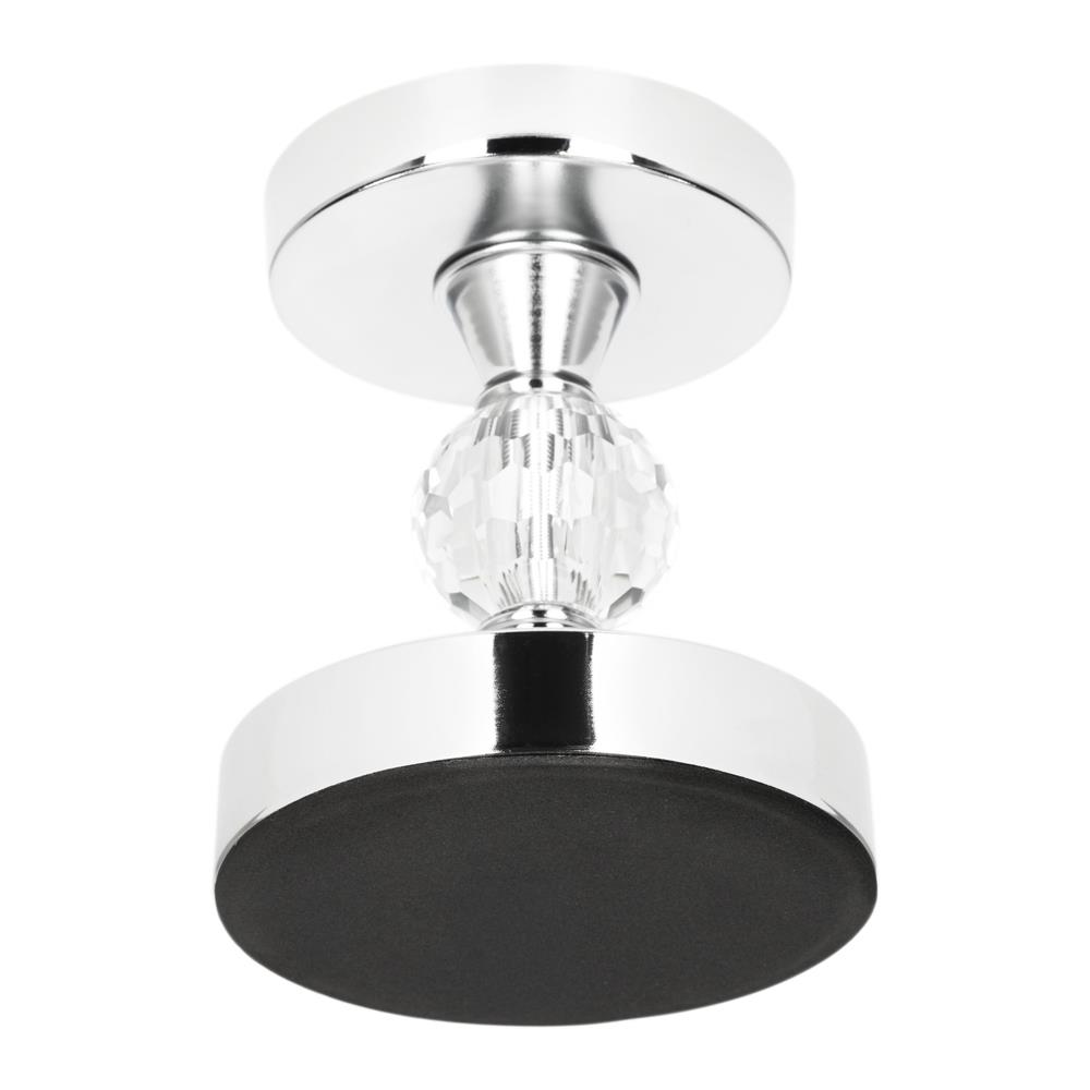 Set 3 sfesnice metalice cu glob cristal si abajur sticla, 28-41 cm, argintiu [9]