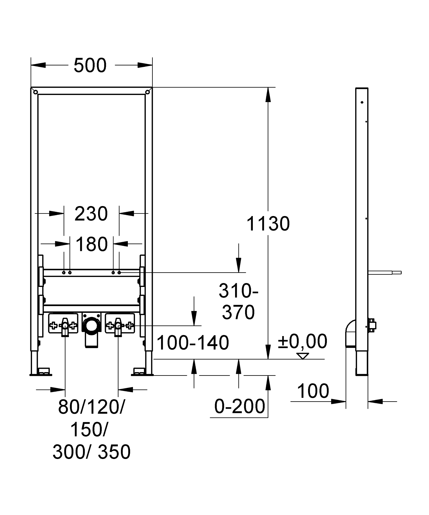 Cadru Bideu 38597001, Rapid SL, tip instalare incastrat, tip alimentare spate, tip montare verticala [1]